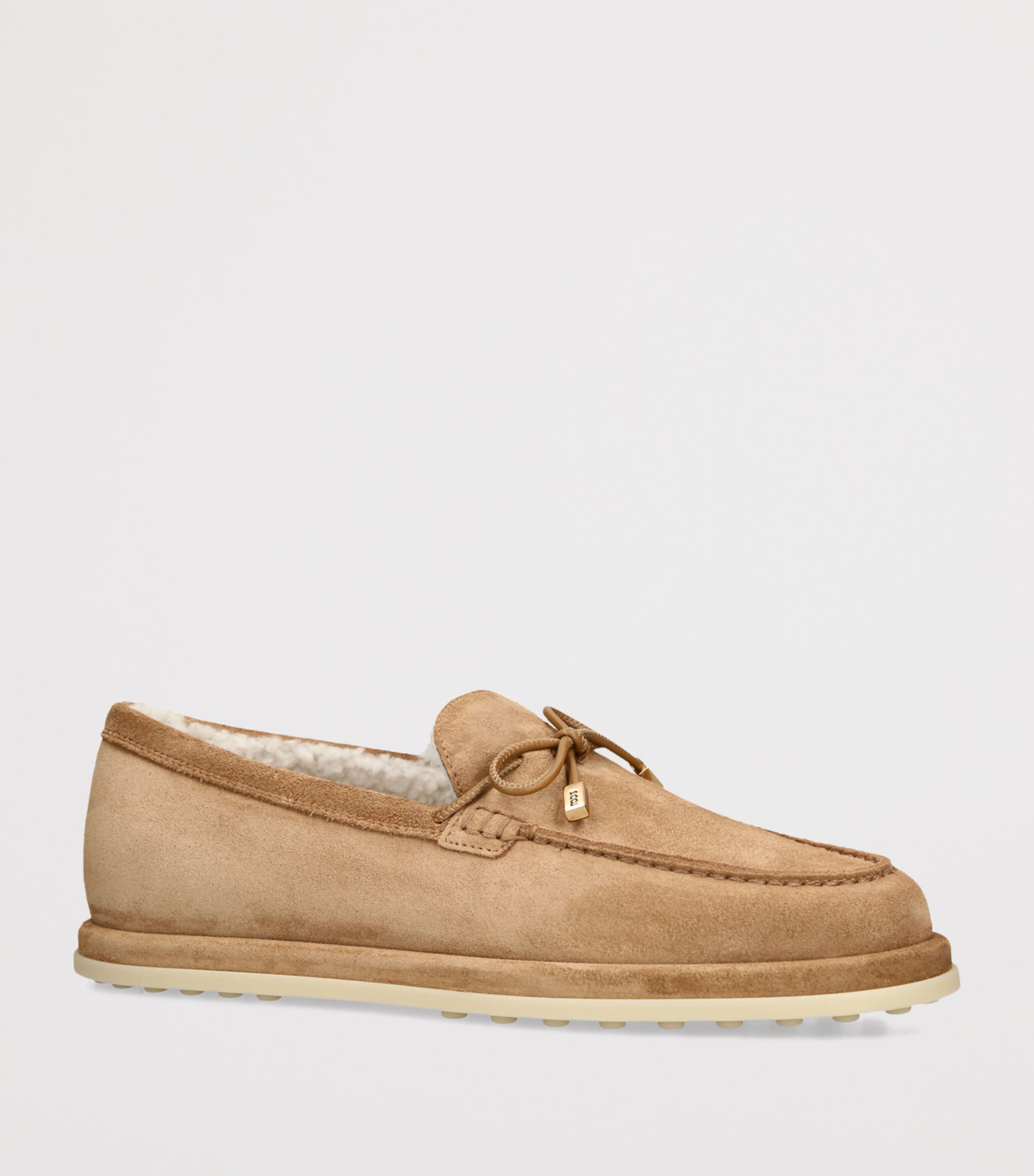 Tod's Shearling Gomma Slippers Camel Image 2
