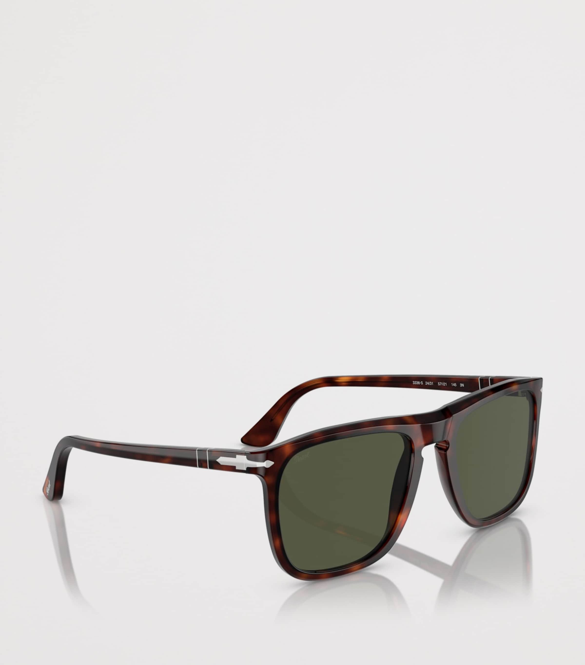 Persol Square Pilot Sunglasses Brown Image 6