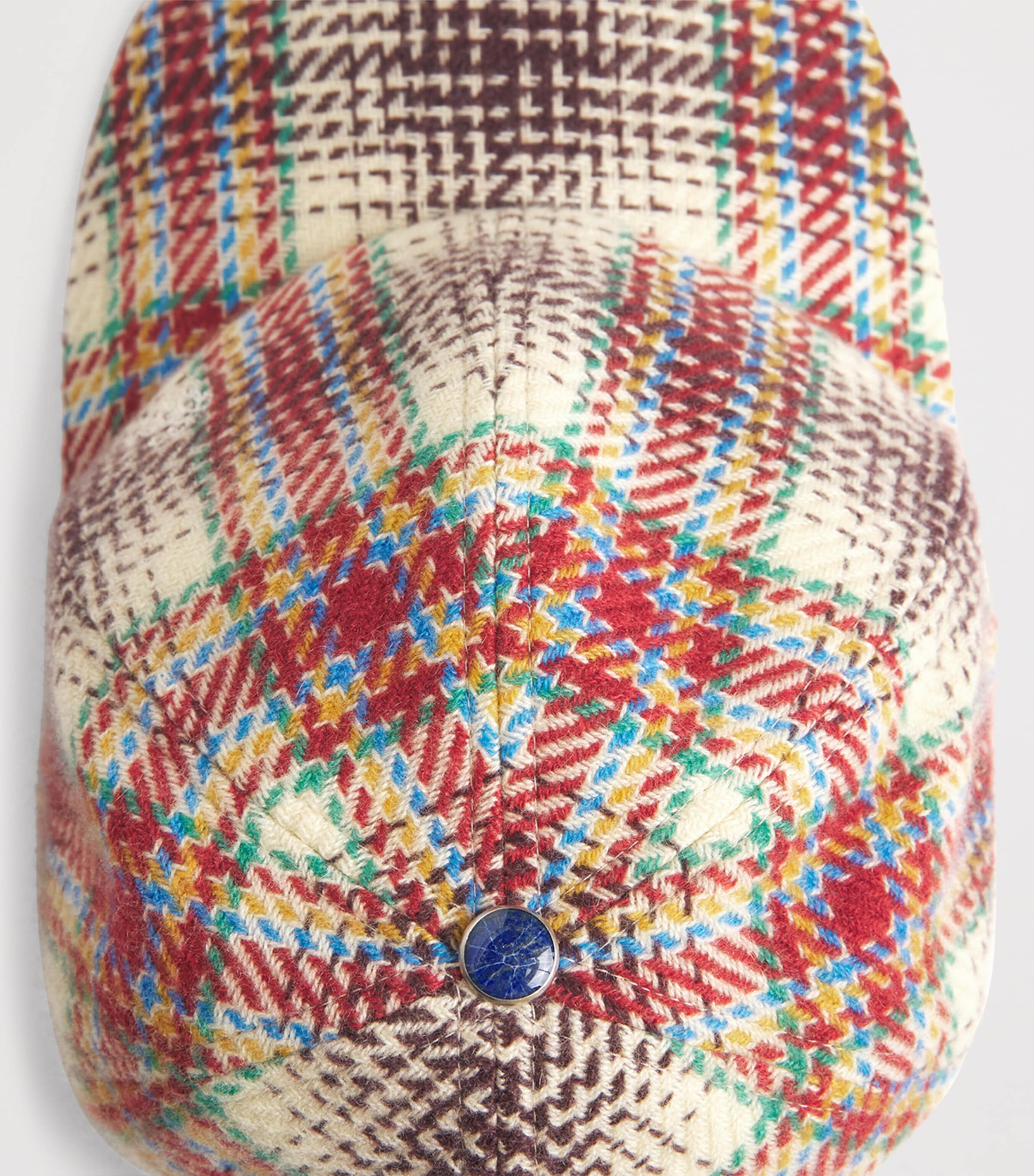 GOD'S TRUE CASHMERE x JOOPITER Cashmere Tartan Balance Fincher Cap Lapis Lazuli Image 5