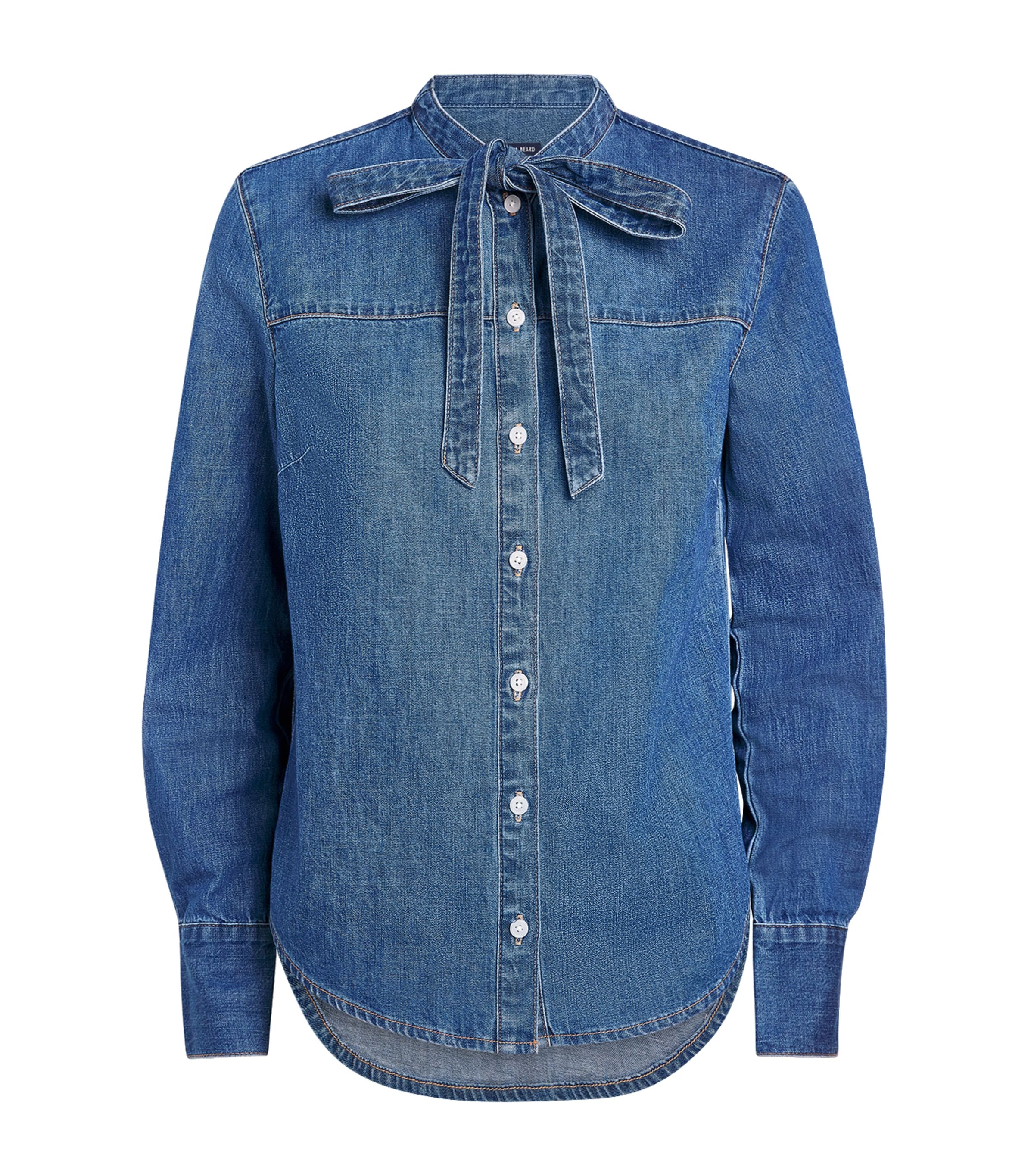 Veronica Beard Gabby Denim Shirt In Blue