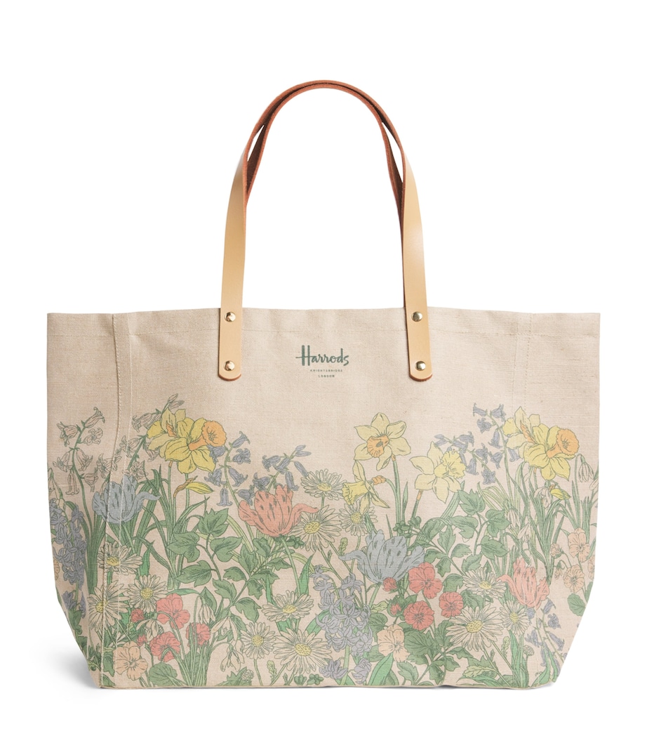 Large Canvas Easter Market Tote Bag CREAM Image 1