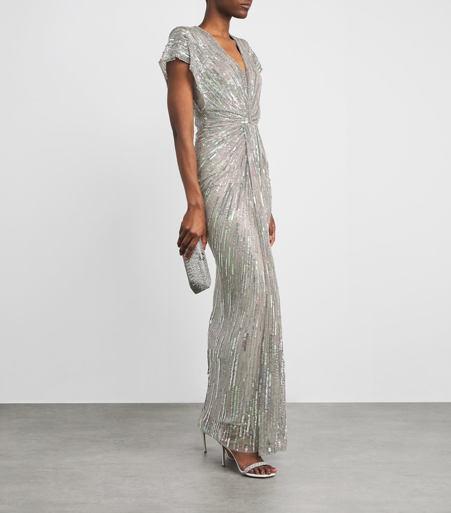 Sequinned Zola Gown MIST 2032 Image 2