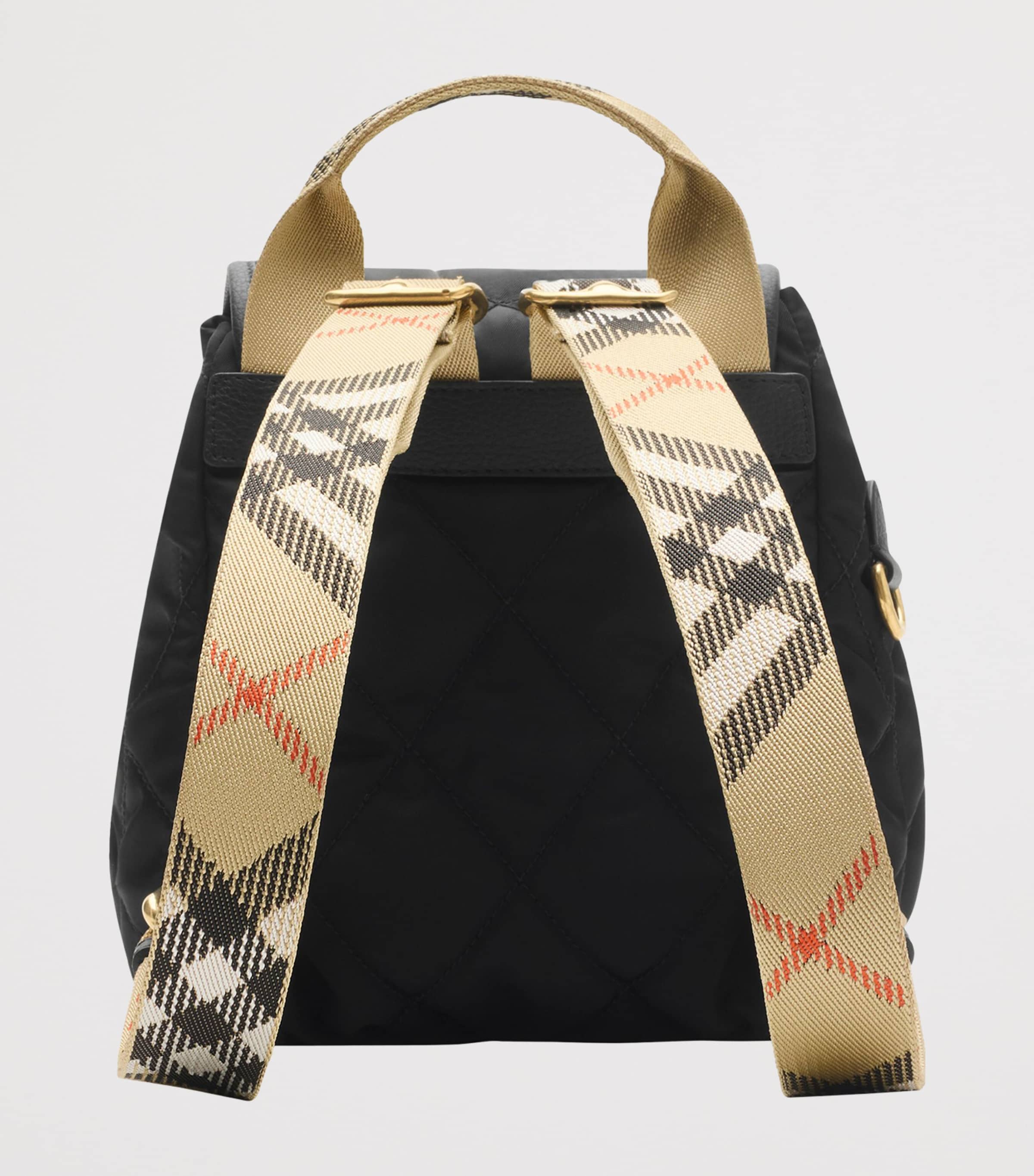 Mini Quilted Horseshoe Backpack BLACK Image 4