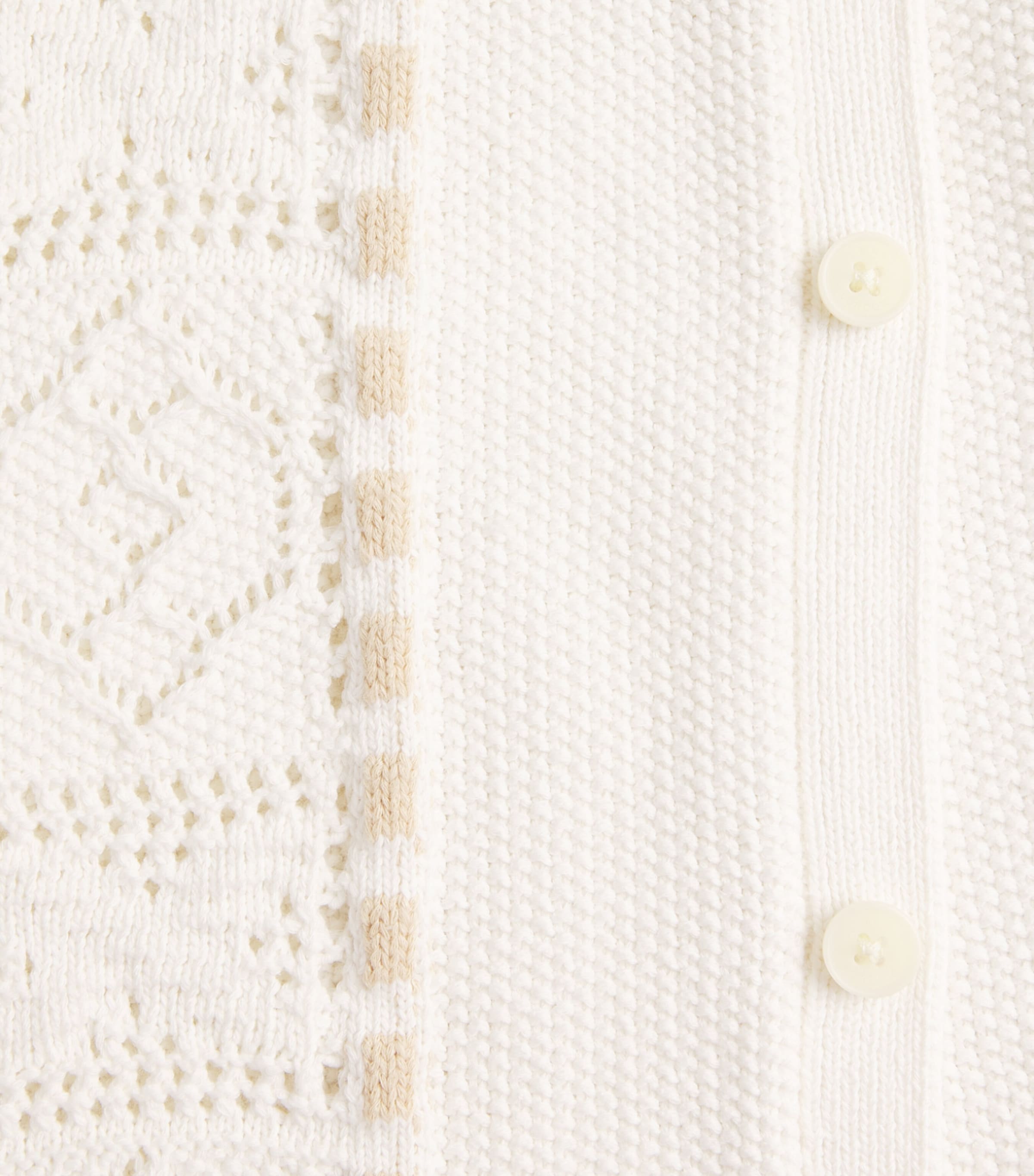 Wax London Mens Cotton Knitted Tellaro Shirt Ecru Image 6