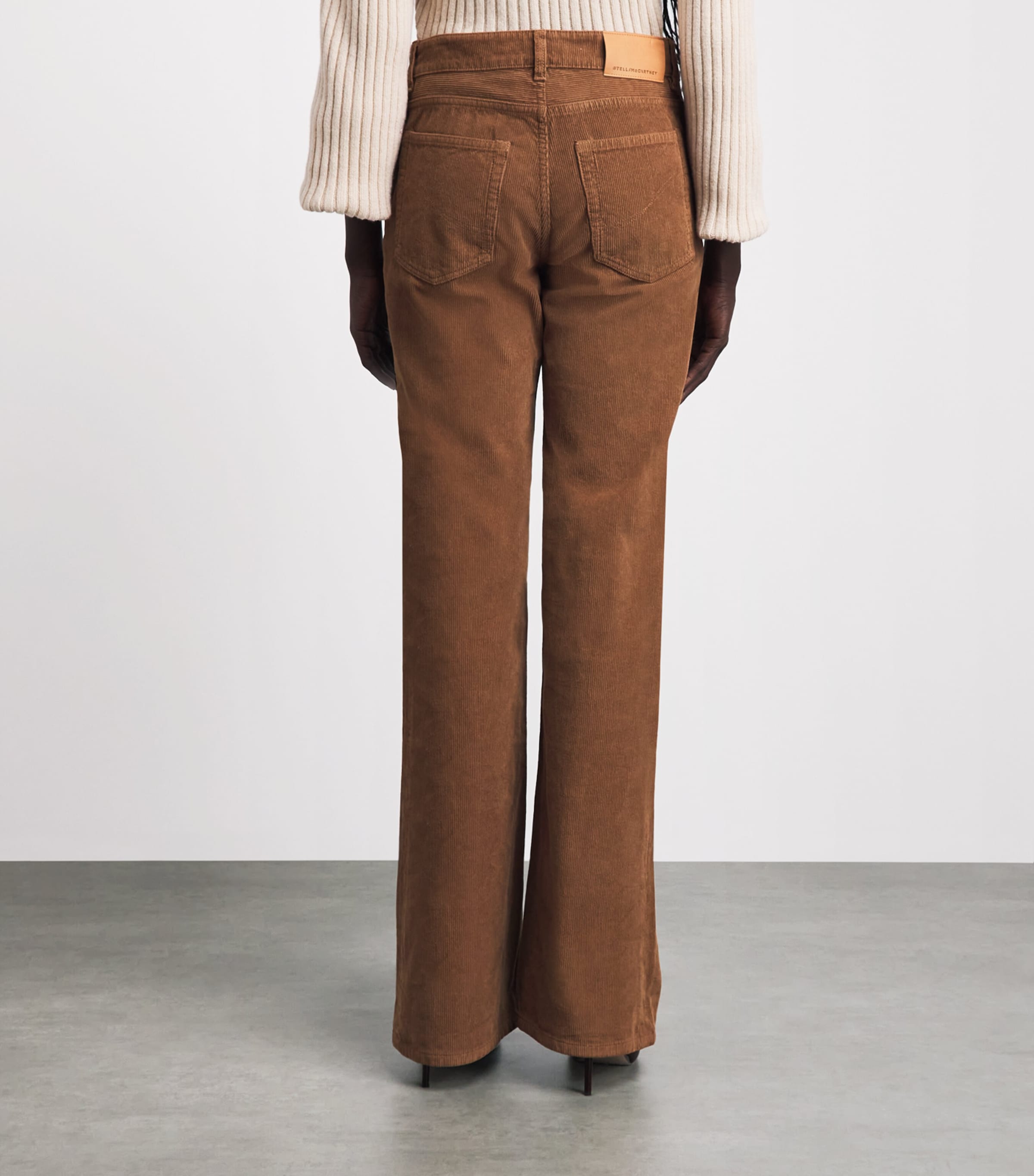 Stella McCartney Womens Corduroy Flared Trousers Vintage Brown Image 5