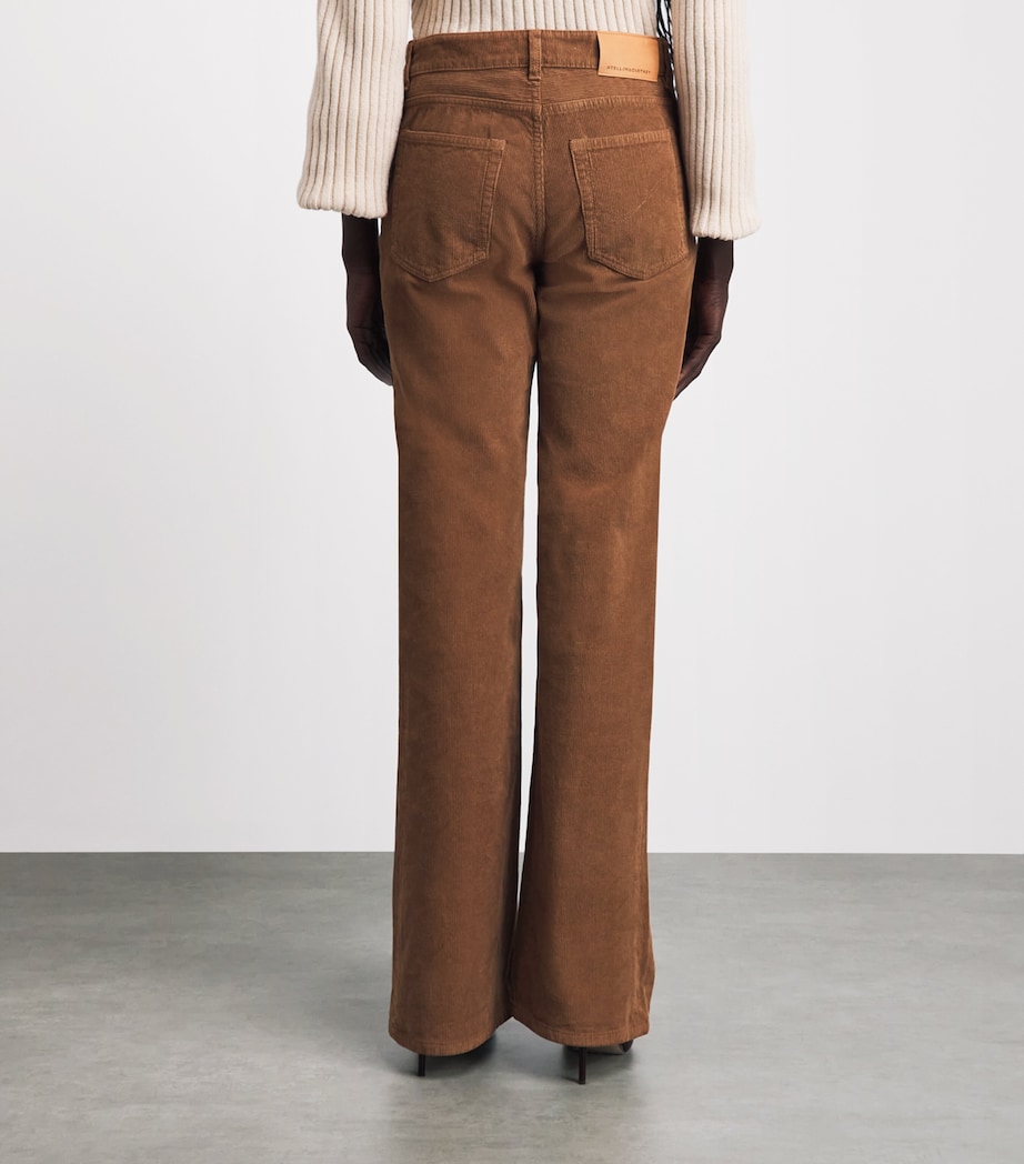 Stella McCartney Womens Corduroy Flared Trousers Vintage Brown Image 5