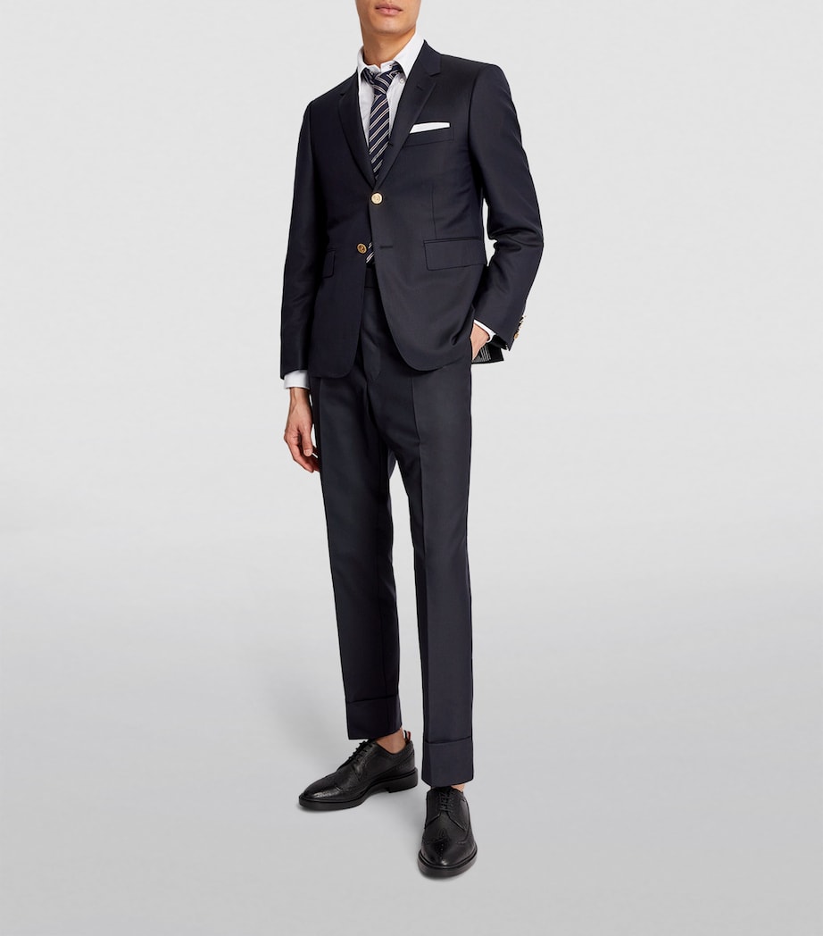 Wool Tailored Trousers NAVY Image 2