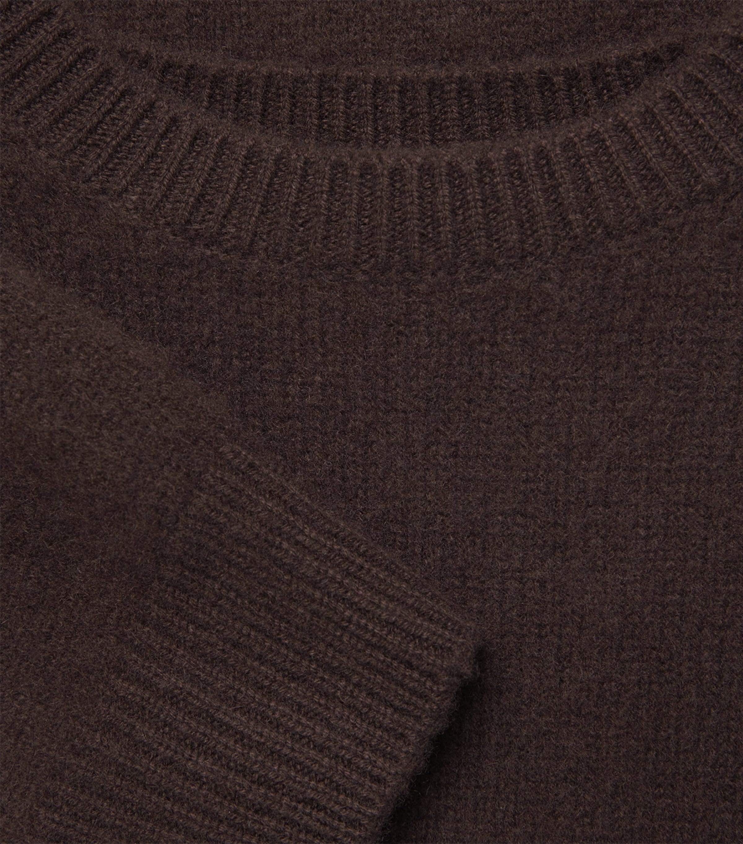 The Cashmere Brushed Sweater COFFEE Image 5