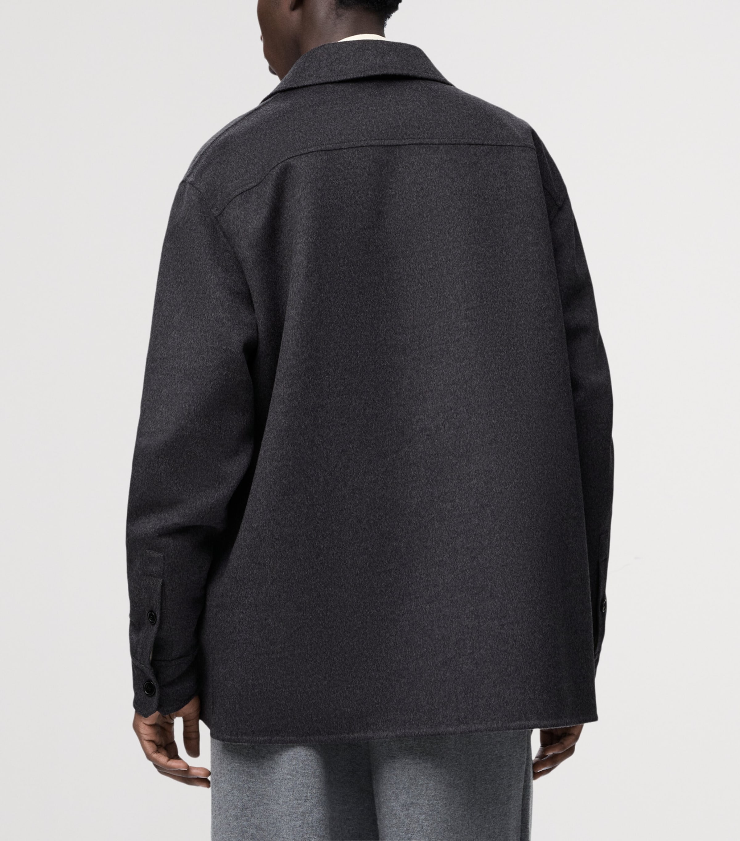 Wool-Cashmere Overshirt CHARCOAL MELANGE Image 4