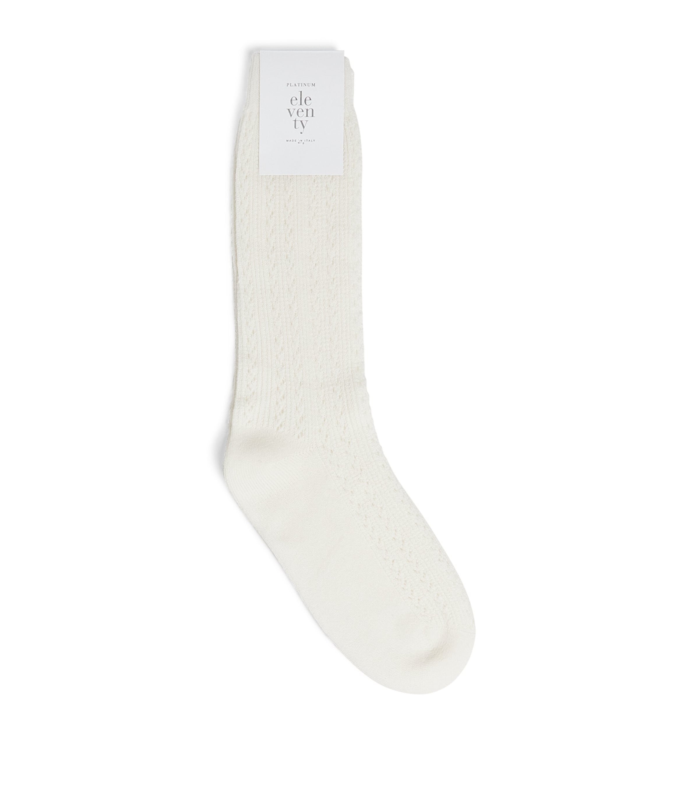 Eleventy Wool-cashmere-blend Socks In White