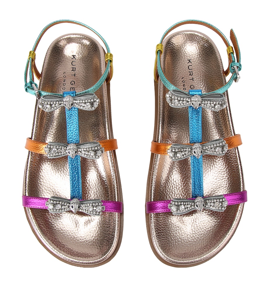 Kurt Geiger London Leather Crystal Bow Pierra Sandals Mult/other Image 4