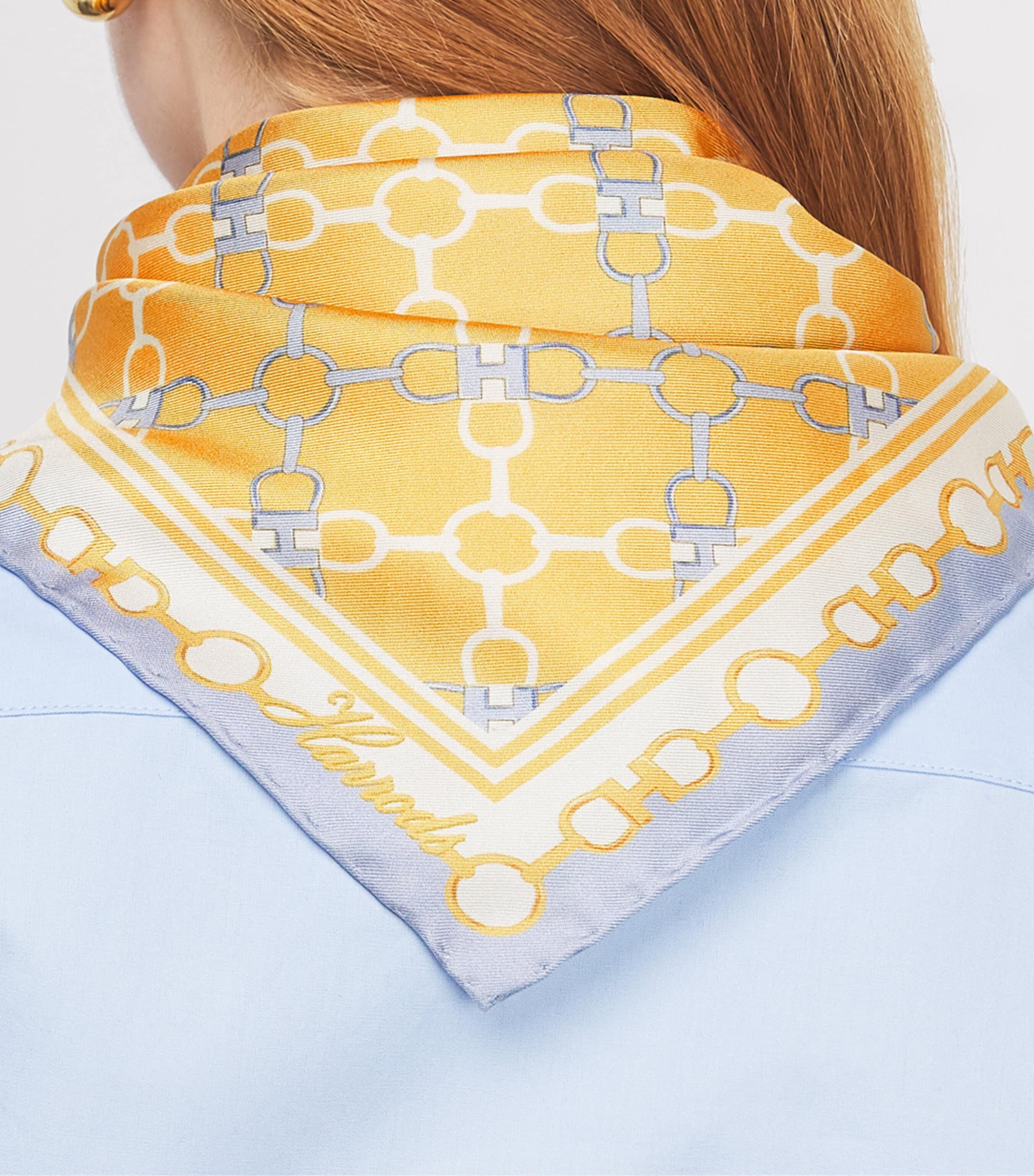 Silk Chain Print Scarf YELLOW Image 2