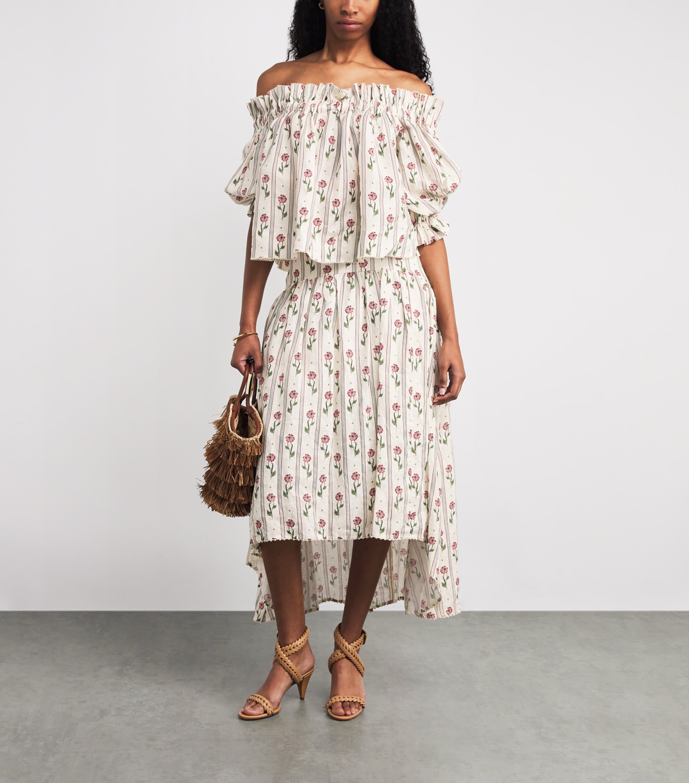 Linen Off-The-Shoulder Urucu Top MULTICOLOUR Image 2