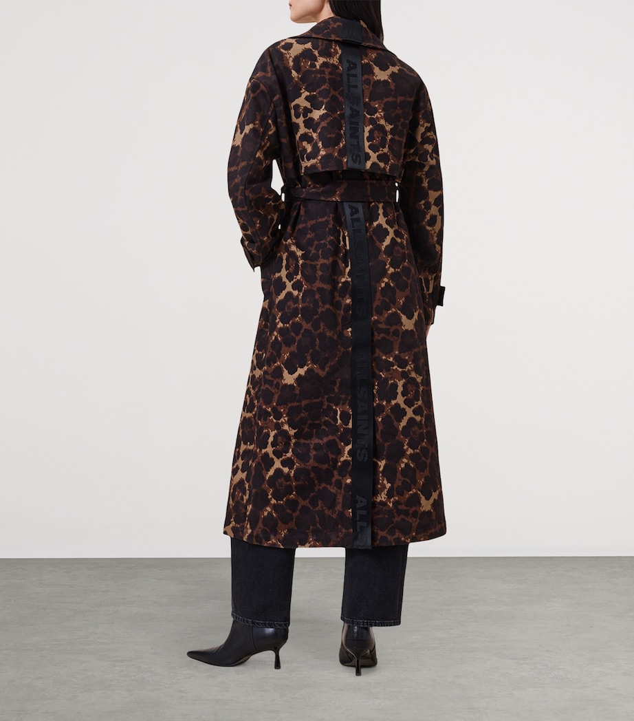 Leopard Print Abel Trench Coat LEOPARD BROWN Image 7