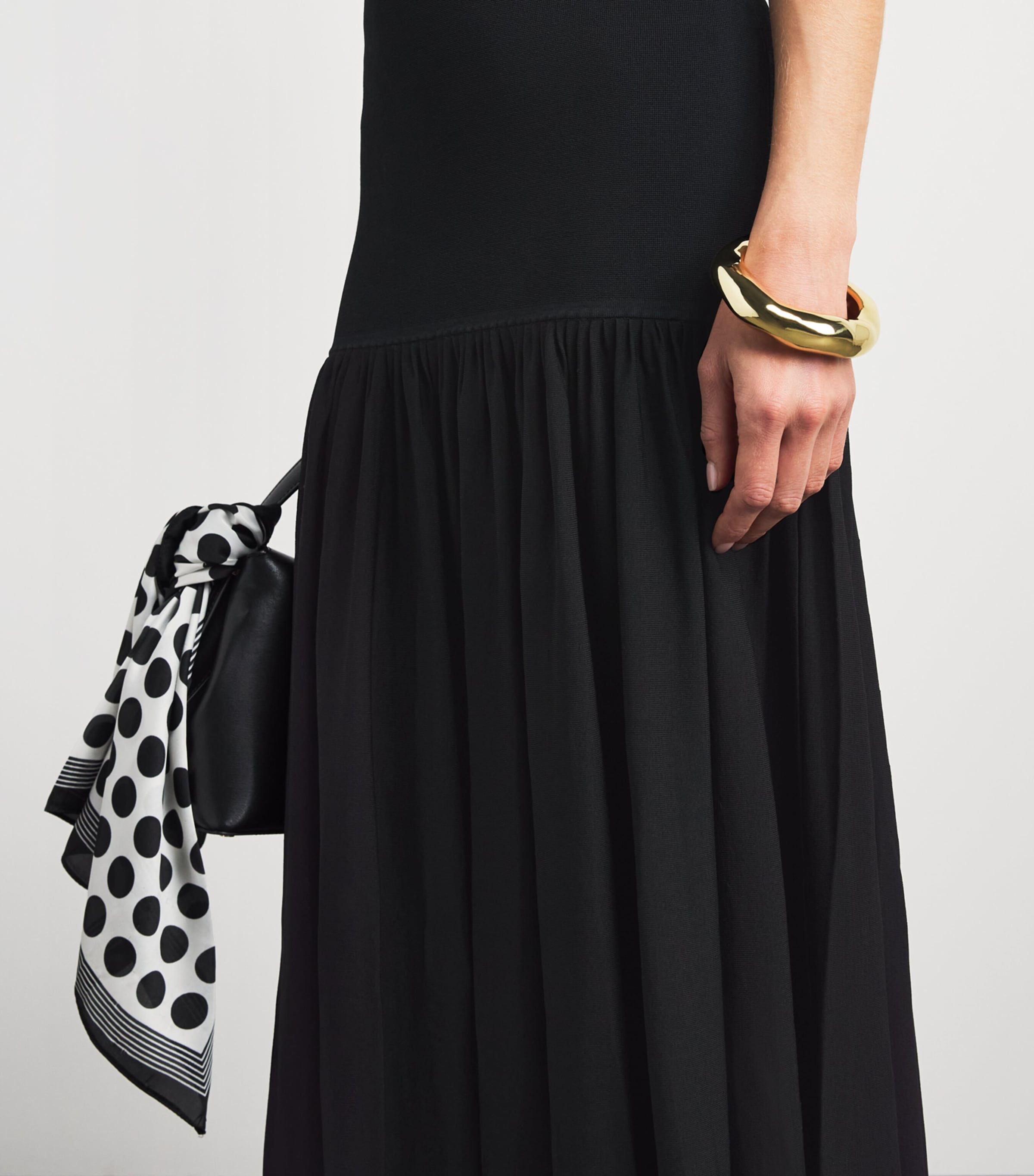 Sandro Paris Womens Knitted V-Neck Maxi Dress Black Image 5