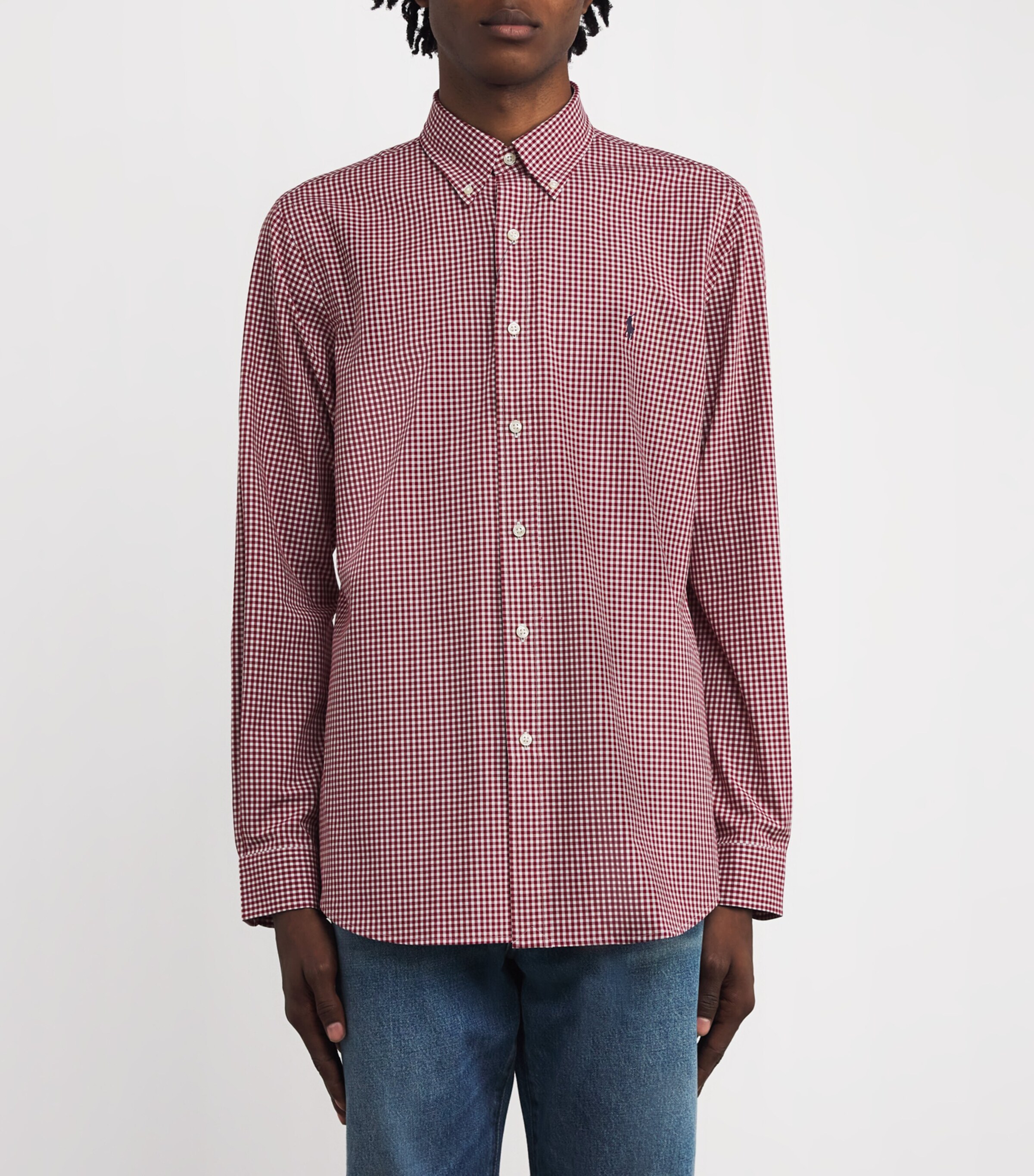 Polo Ralph Lauren Mens Cotton Poplin Custom Fit Shirt Red Image 3