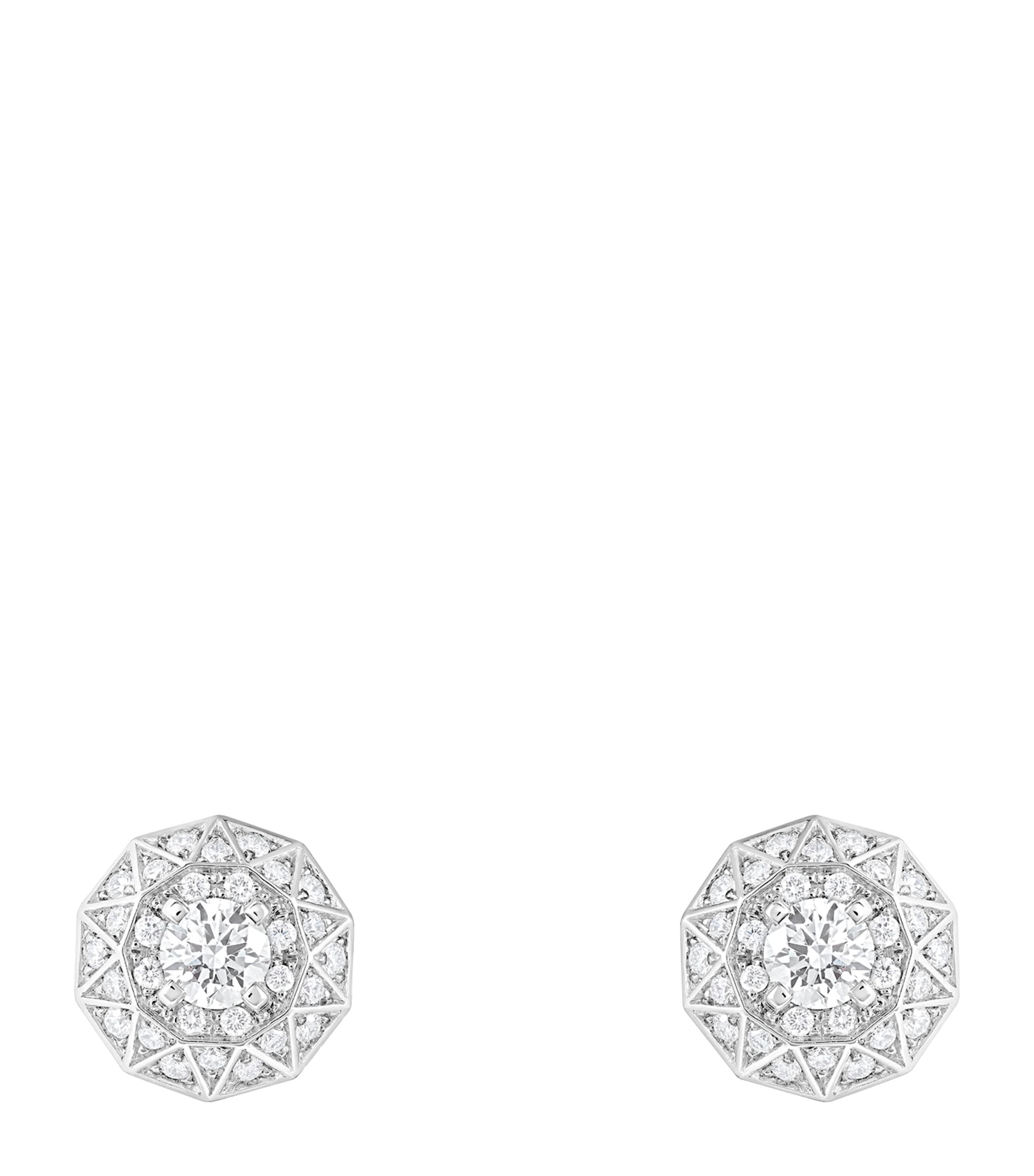 Boucheron White Gold and Diamond Etoile de Paris Stud Earrings White Gold