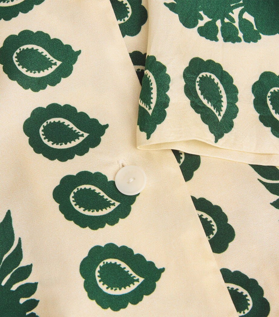 Printed Short-Sleeve Shirt ECRU / GREEN Image 5