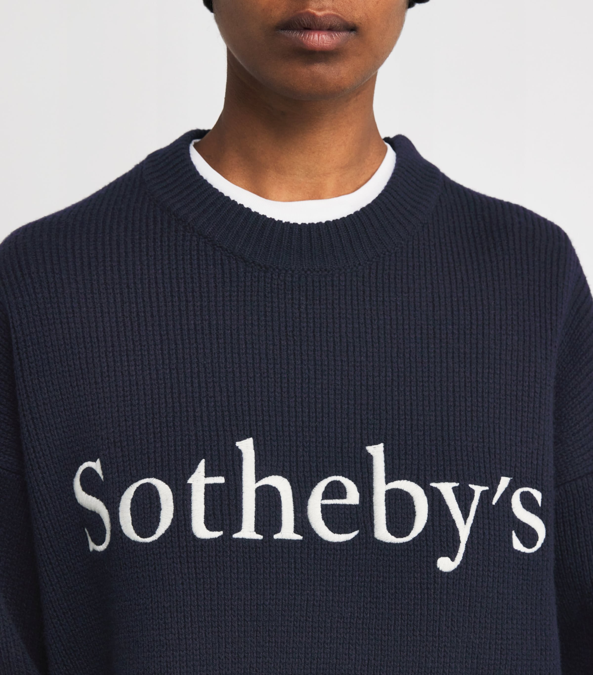 x Sotheby's Cashmere Sweater NAVY Image 6