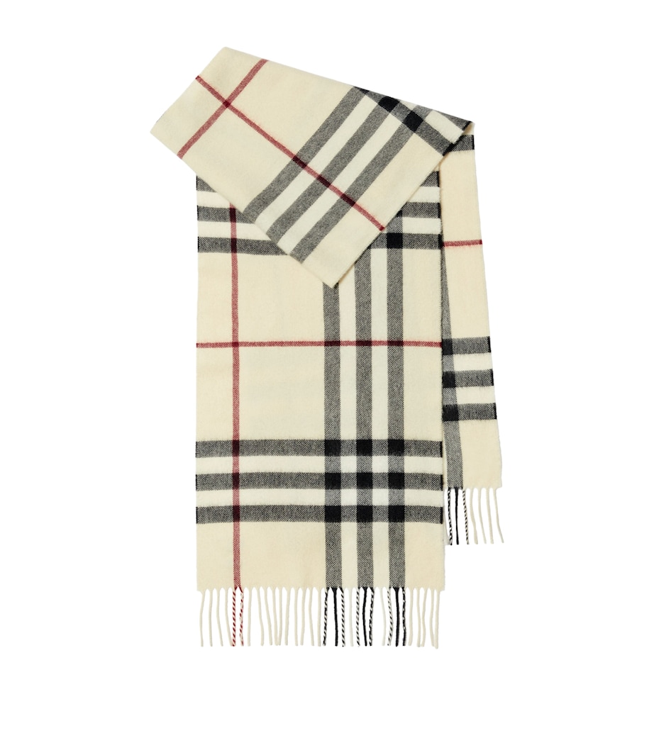 Cashmere Check Scarf STONE Image 1