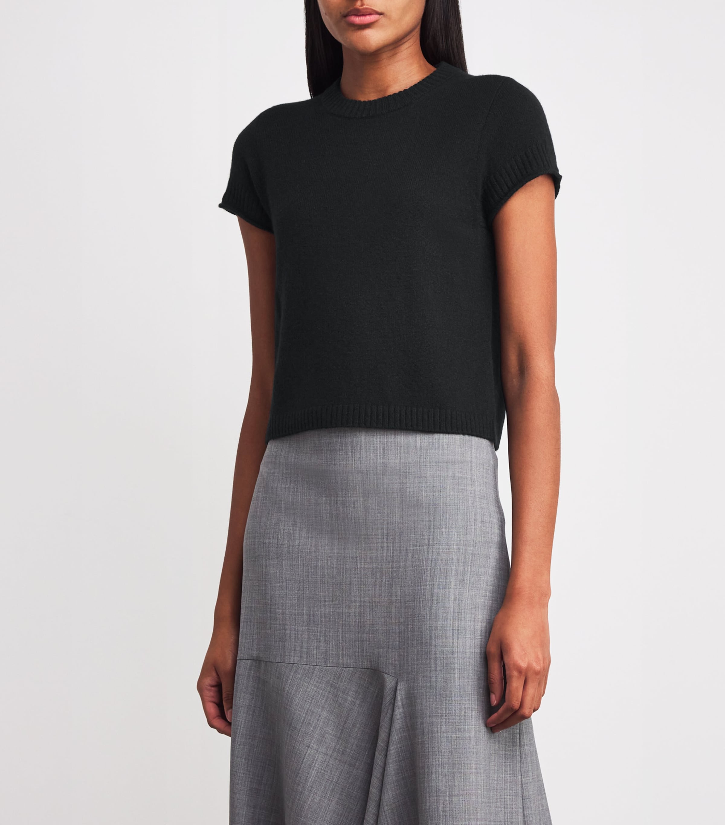 Cashmere Shrunken Baby T-Shirt BLACK Image 3