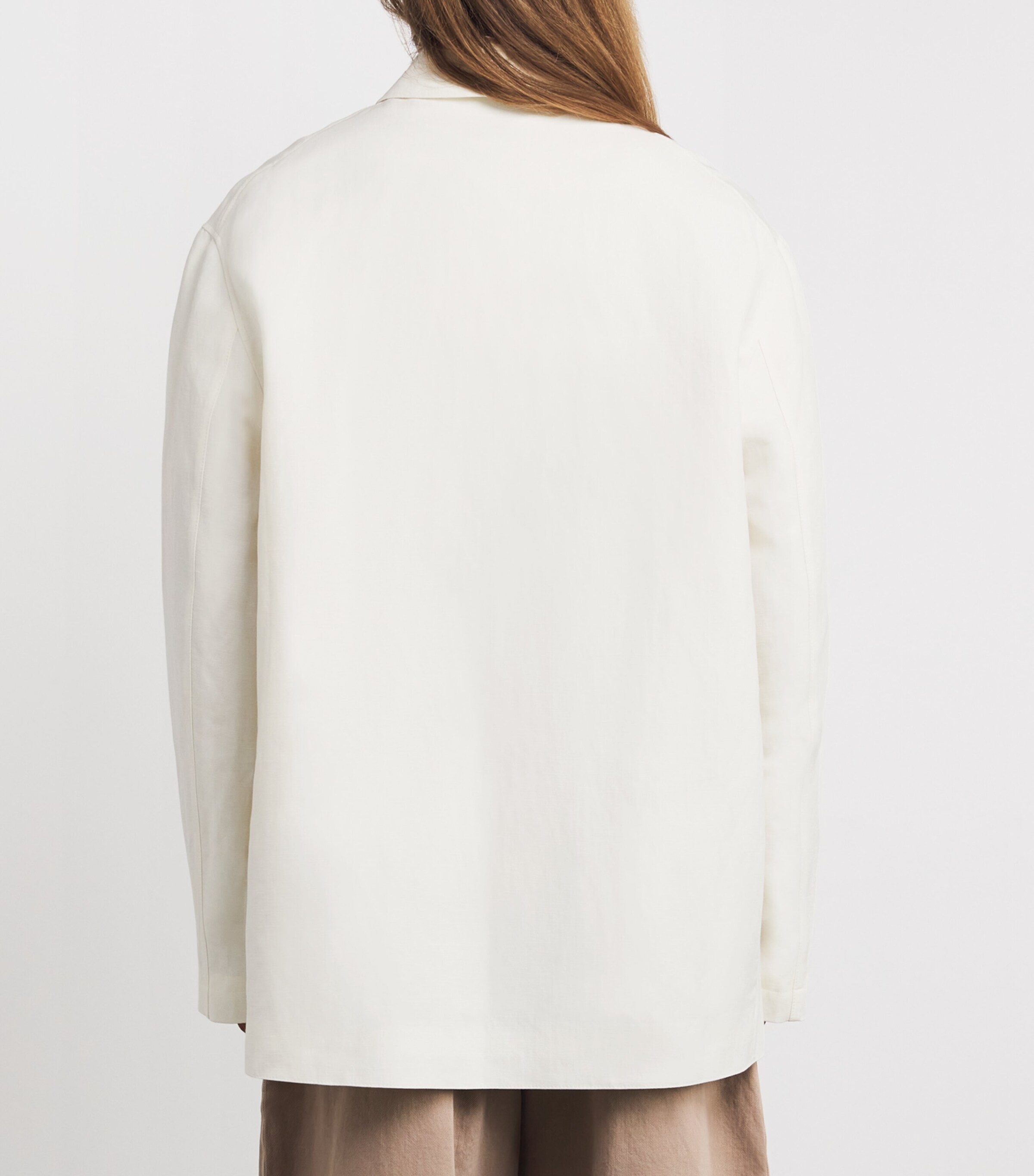 Studio Nicholson Mens Linen-Wool Nopi Jacket Parchment Image 4