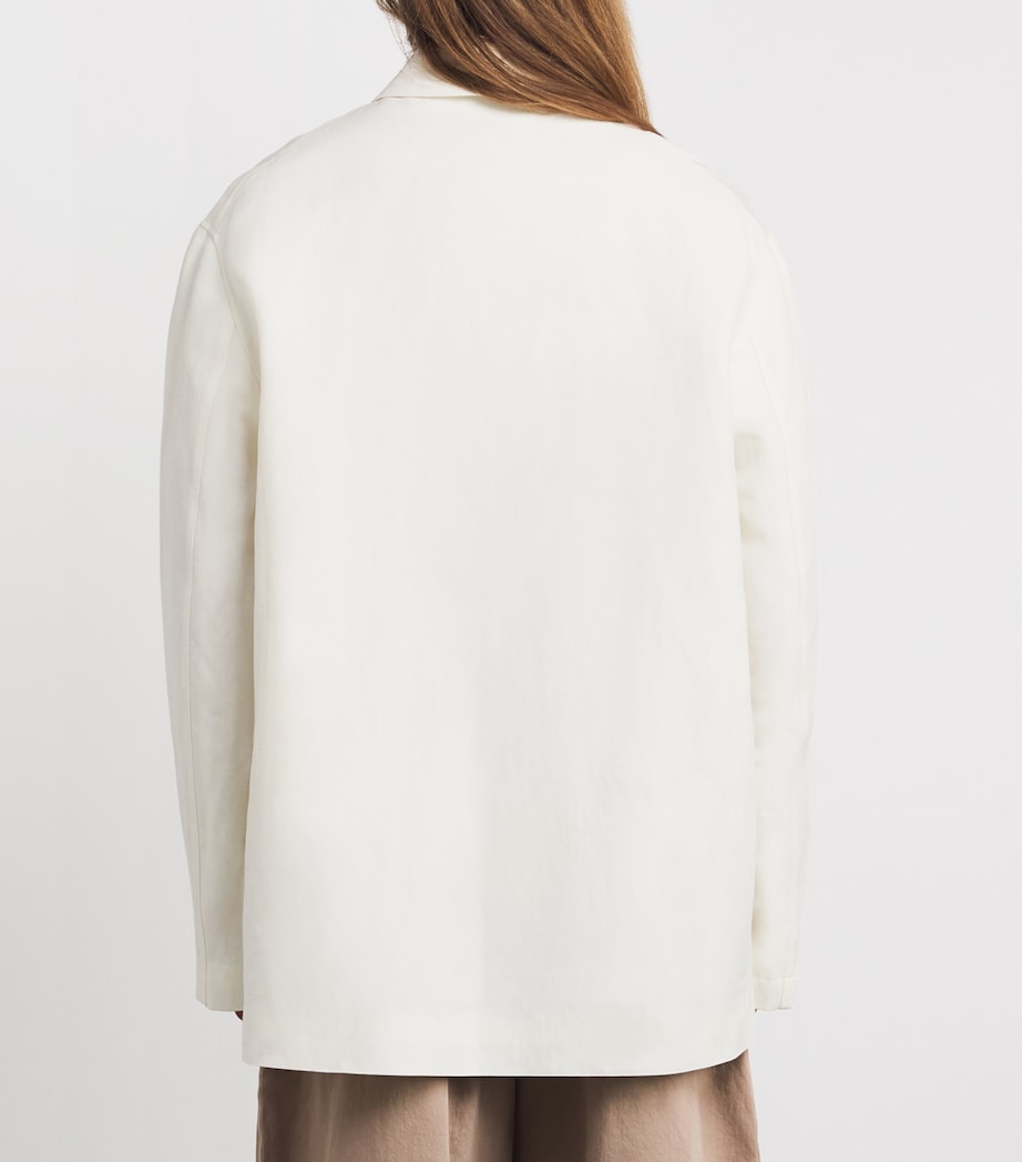 Linen-Wool Nopi Jacket PARCHMENT Image 4