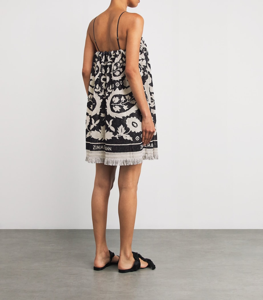 Cotton Towelling Coco Mini Dress BLCR/BLACK/CREAM Image 3