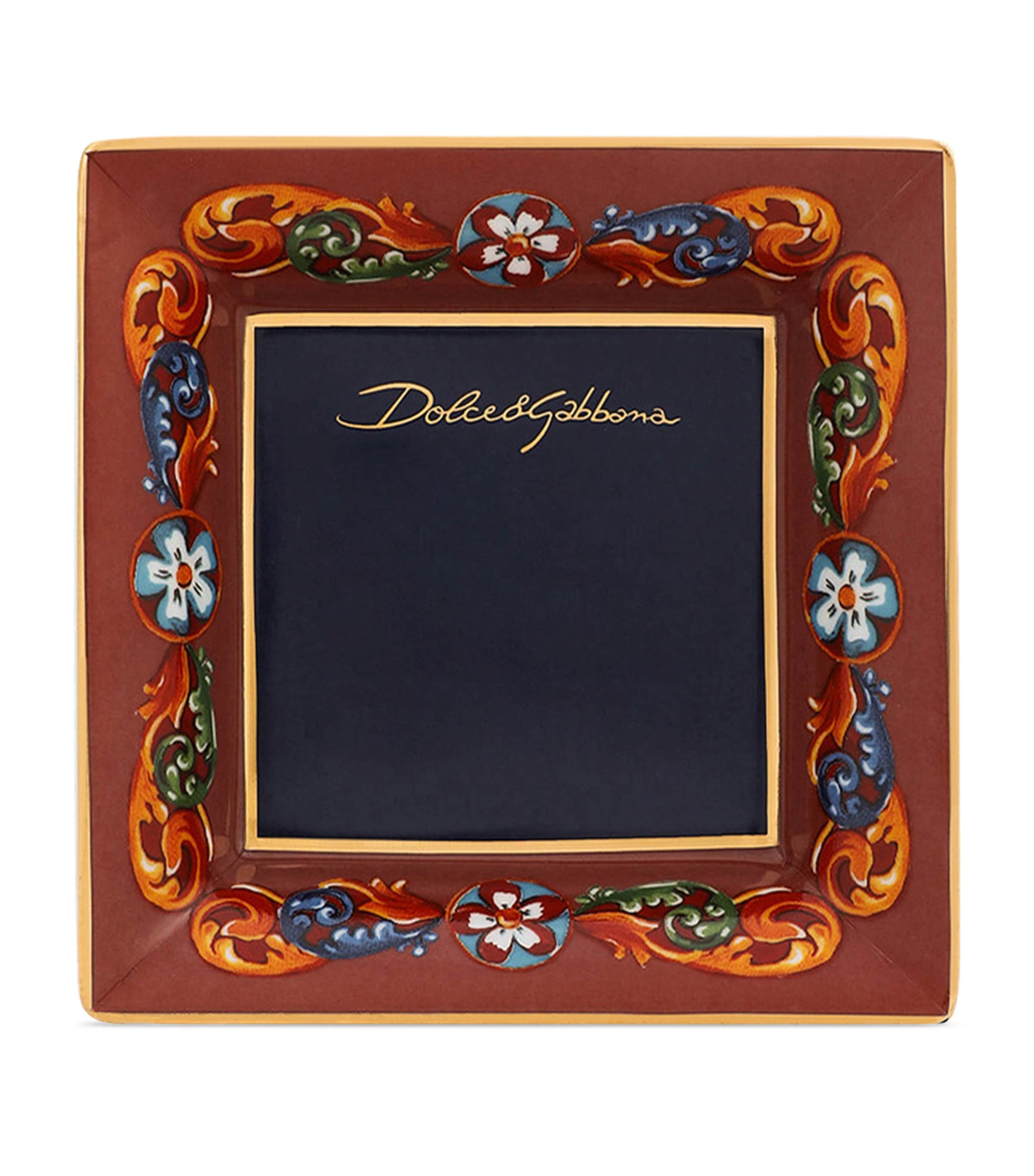Dolce&Gabbana Casa Set of 3 Carretto Decorative Square Plates (10cm) Carretto Image 4