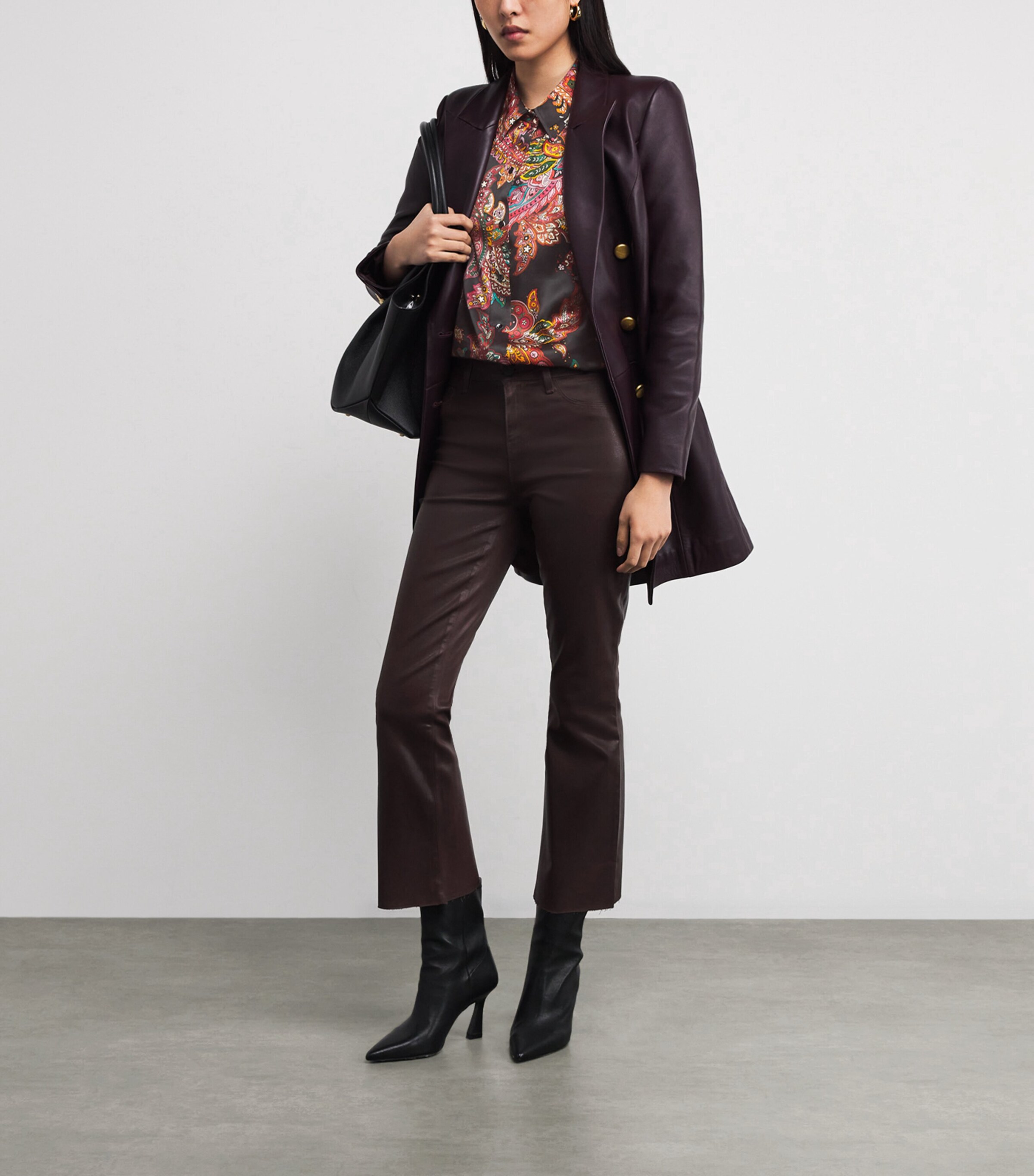 Silk Paisley Dani Blouse BLK MLTI PAISLEY SCR Image 2