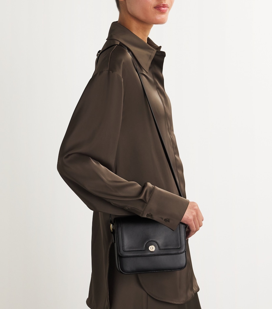 Harrods Leather Camera Bag Black Image 2