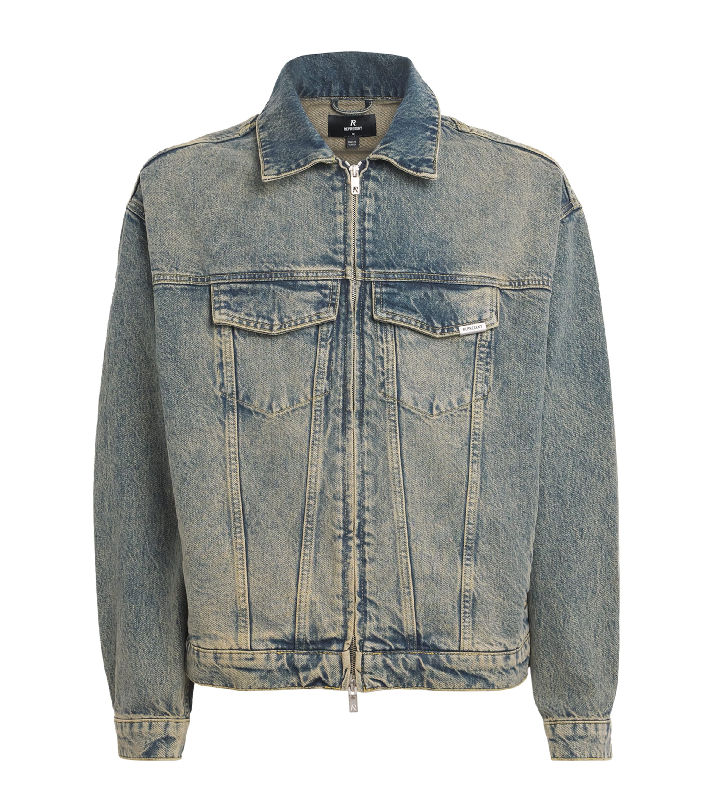 Bleached Denim Jacket BLUE CREAM Image 1