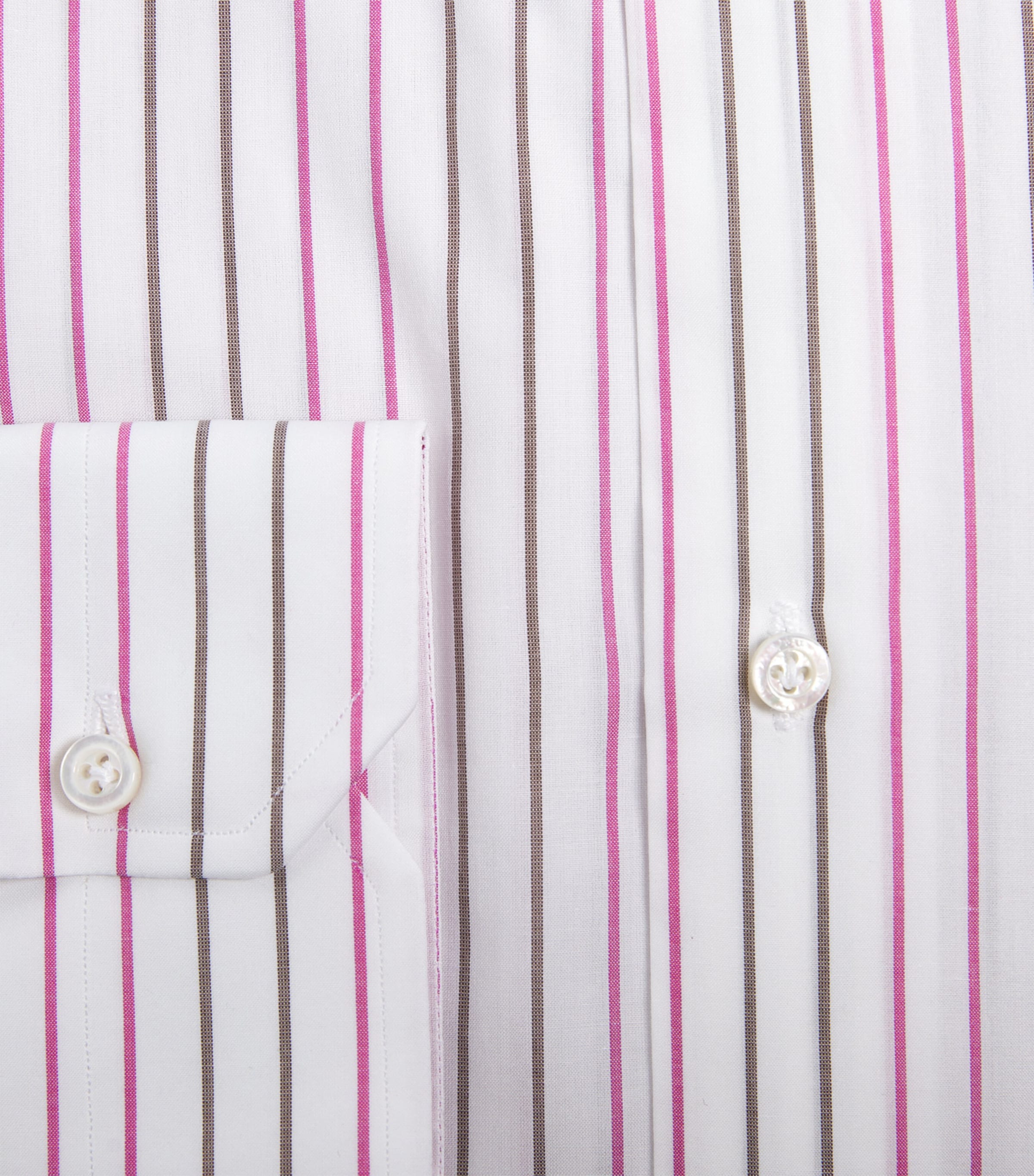 Isaia Mens Egyptian Cotton Stripe Shirt Image 6