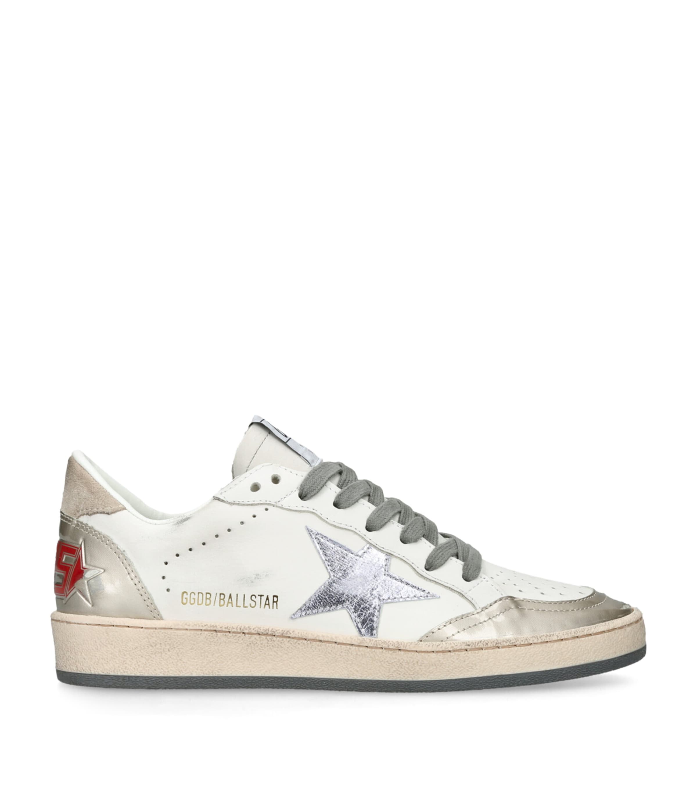 Golden Goose Leather Ball Star Sneakers In White
