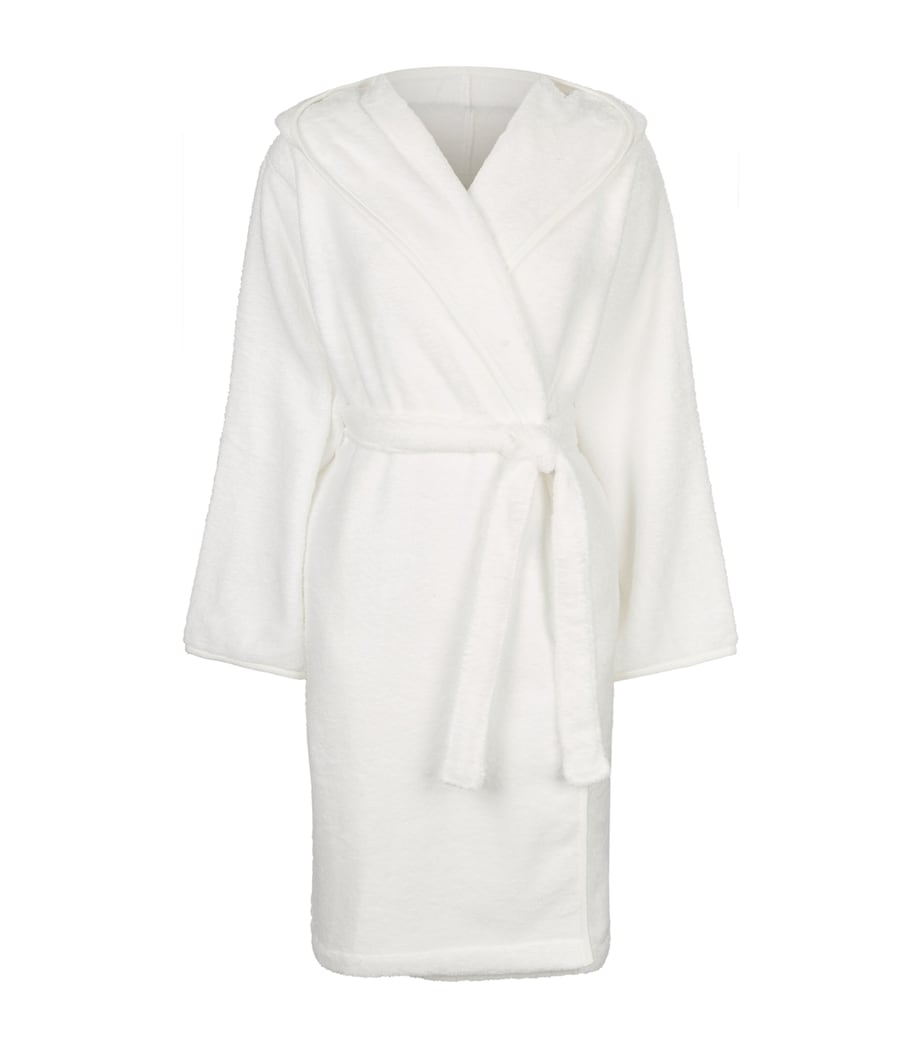 Zero Twist Hooded Bathrobe (Small) WHITE Image 1
