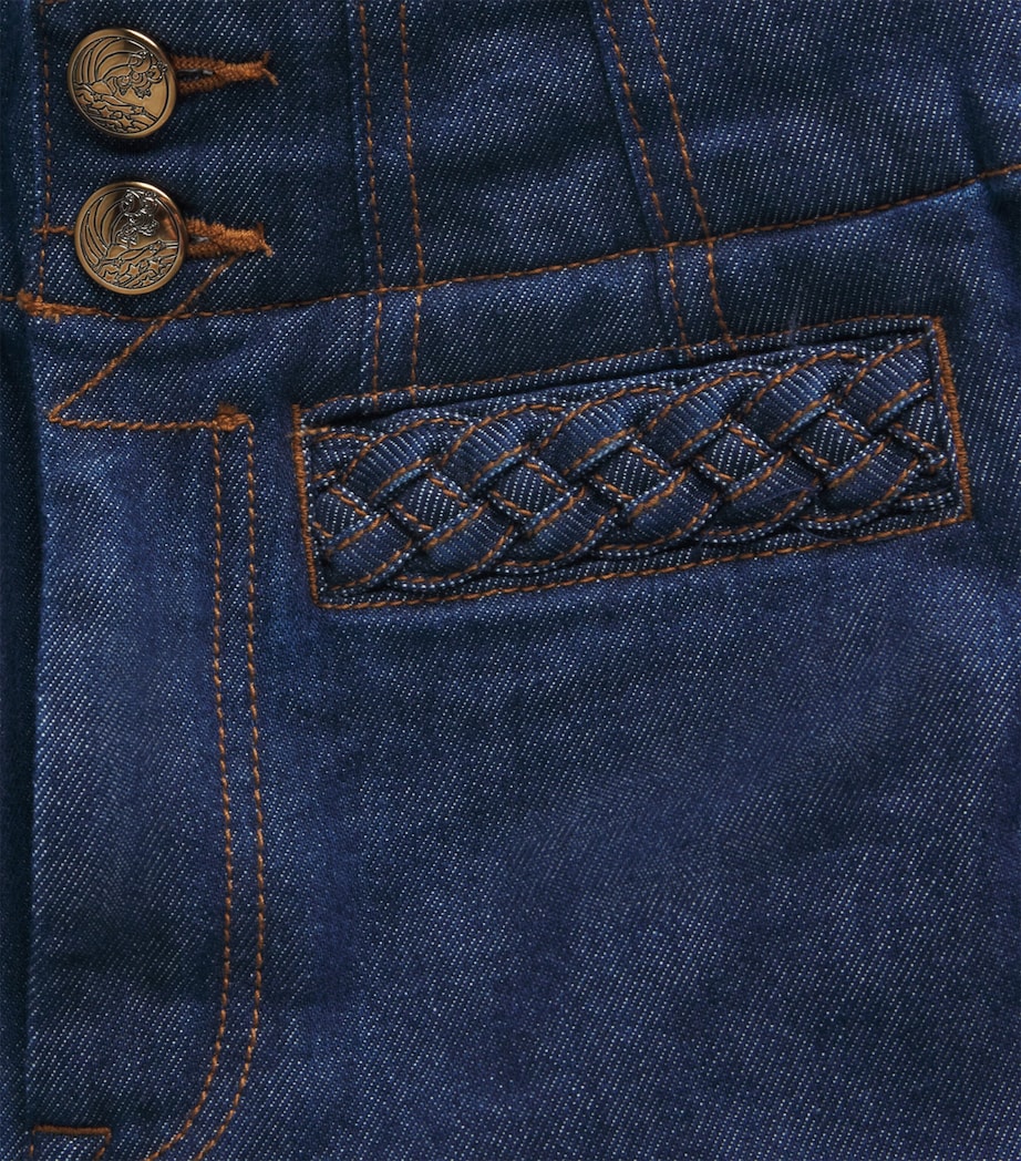 Zimmermann Womens Cropped Aster Flared Jeans Ink Ink Image 6