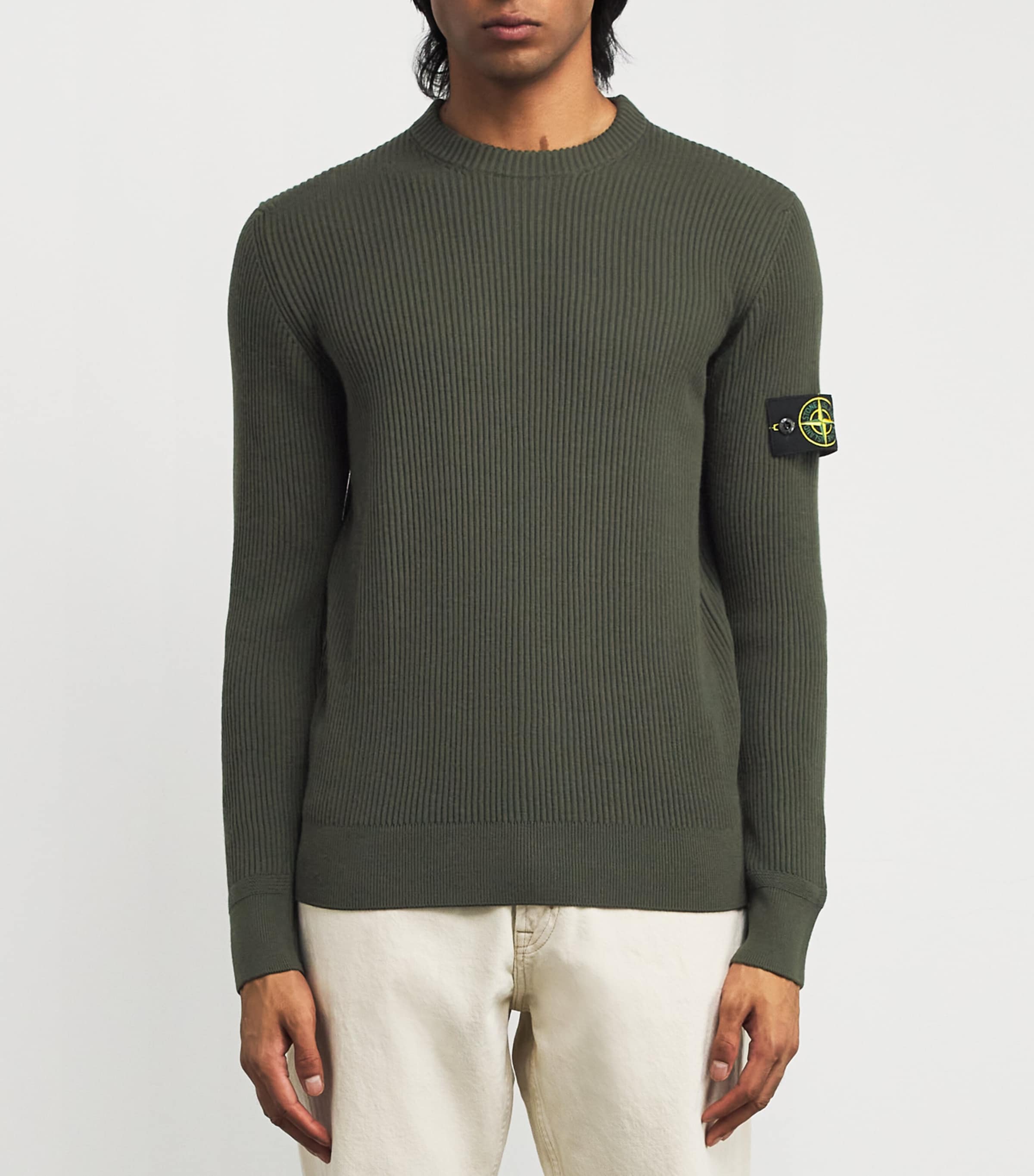 Virgin Wool Crew-Neck Sweater V0054 Image 3