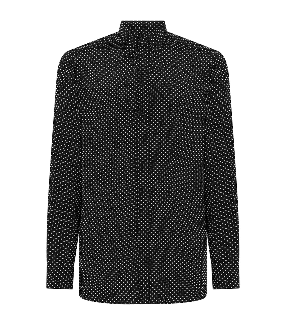 TOM FORD Mens Silk Polka-Dot Long-Sleeve Shirt Nwa Image 1