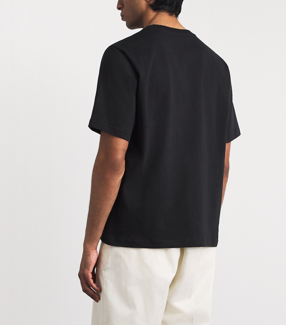 NN.07 Mens Organic Cotton Jett Logo T-Shirt Black Image 5