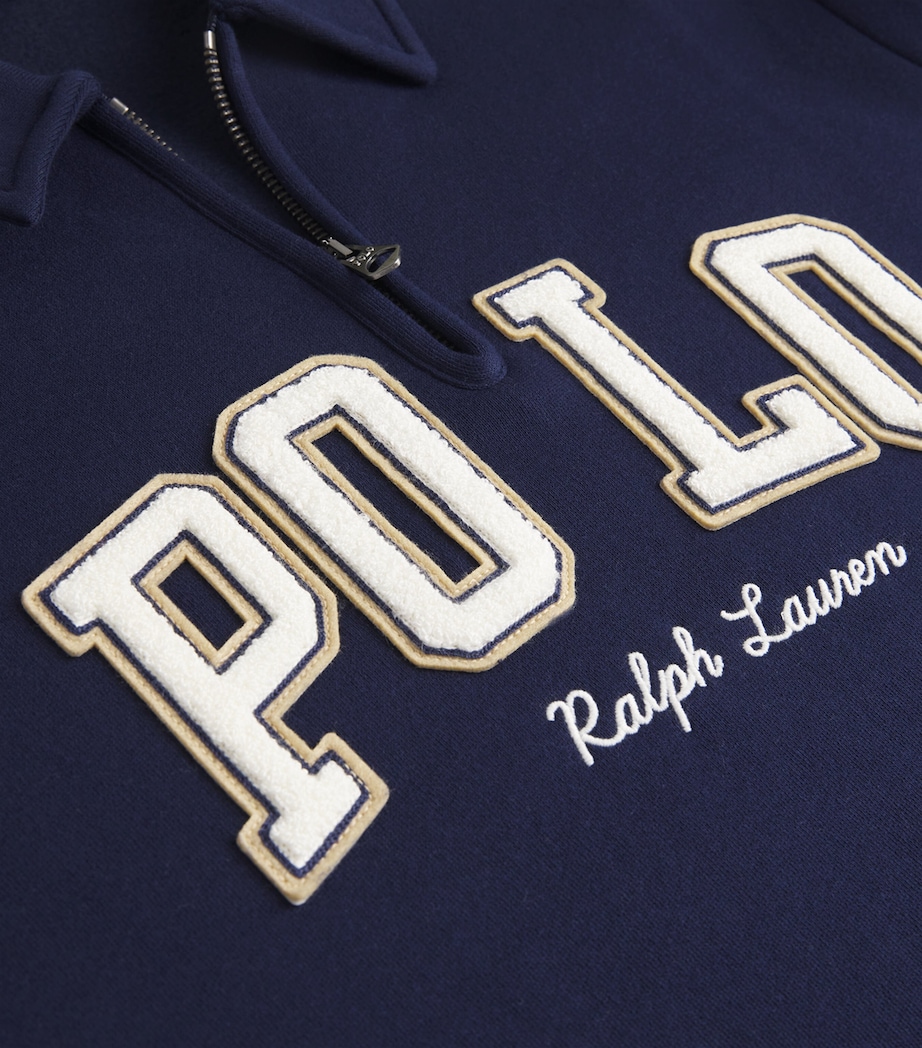 Cotton-Blend Varsity Sweatshirt NAVY Image 5