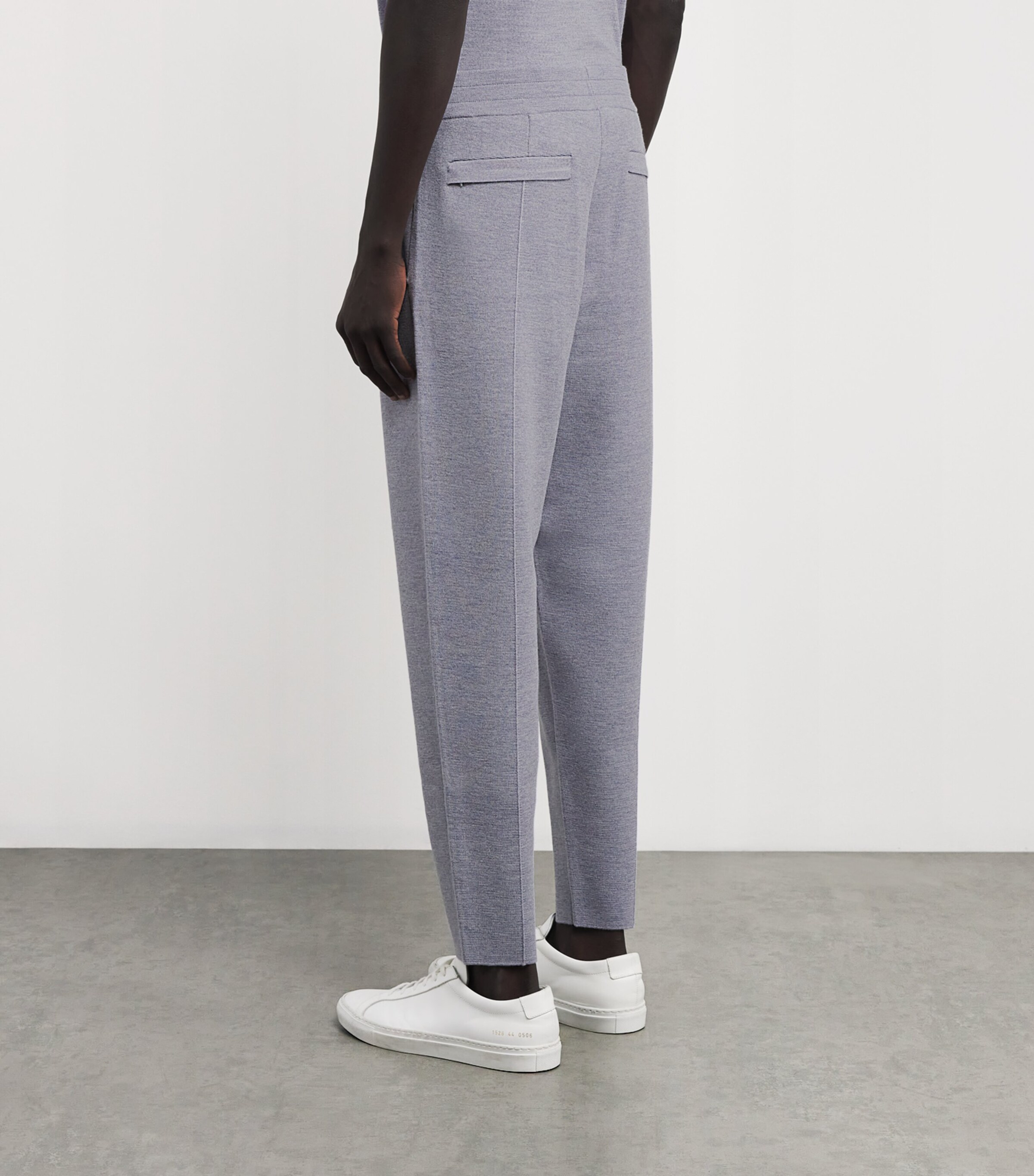 Wool-Blend Straight Sweatpants 3268-DUSTY MEL Image 4