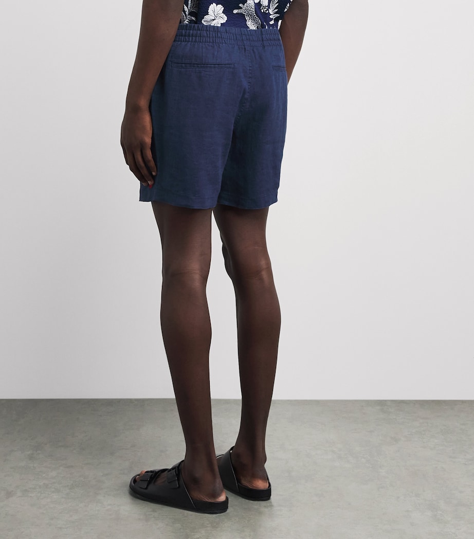 Polo Ralph Lauren Mens Linen Prepster Shorts Newport Navy Image 5