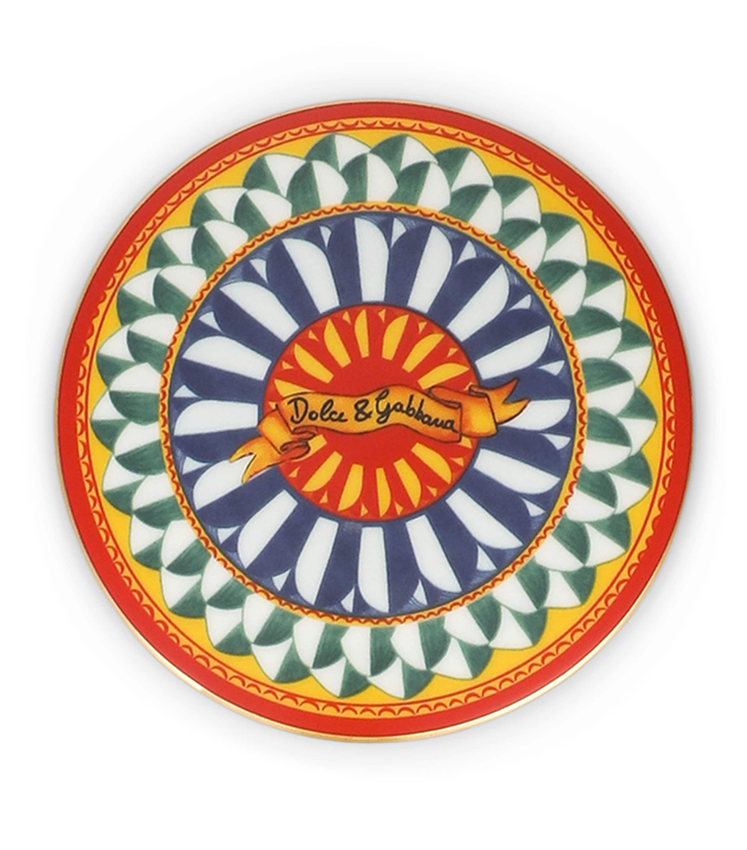 Dolce & Gabbana Casa Porcelain Carretto Trinket Box In Multi