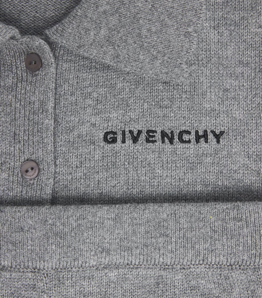 Givenchy Kids Cotton-Cashmere Logo Cardigan and Leggings Set (12-36 Months) Marl Image 4