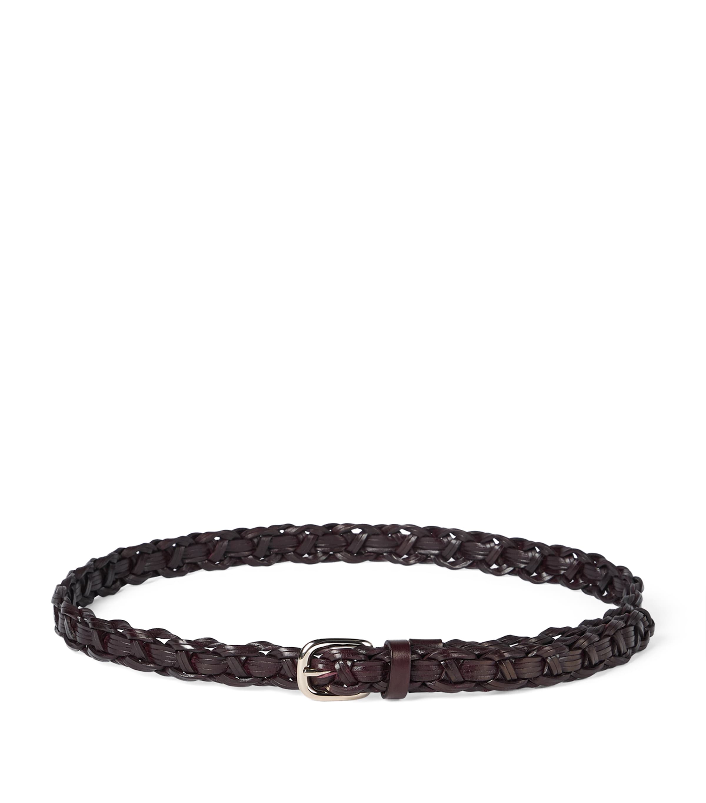 Brunello Cucinelli Leather Woven Belt Image 1