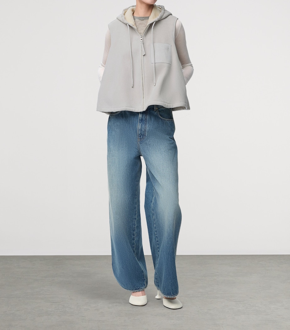 Lambskin Gilet LIGHT GREY MELANGE Image 6