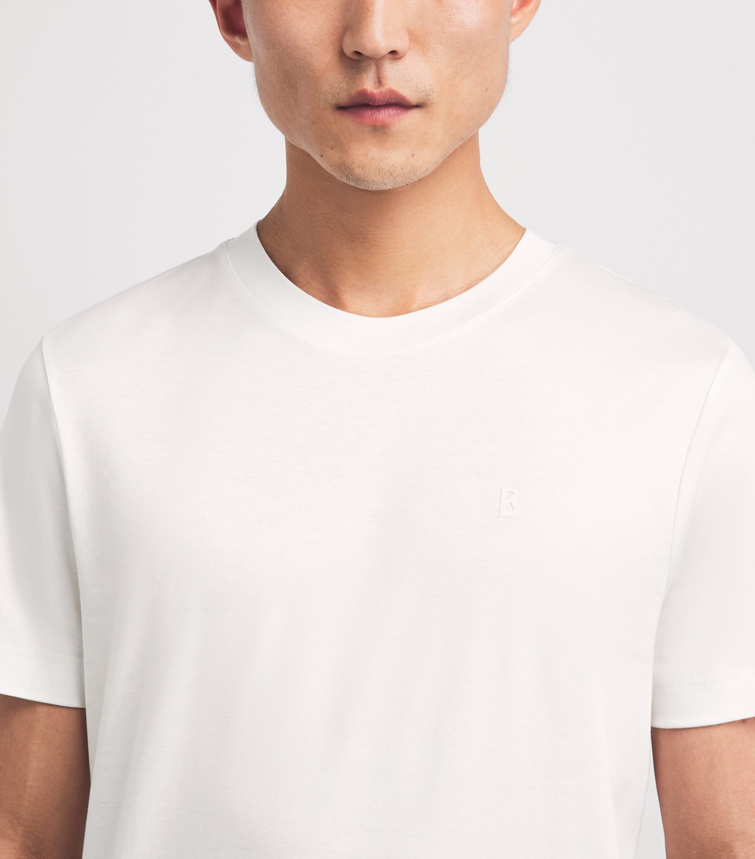 Bogner Mens Cotton Logo Ryan T-Shirt White Image 3