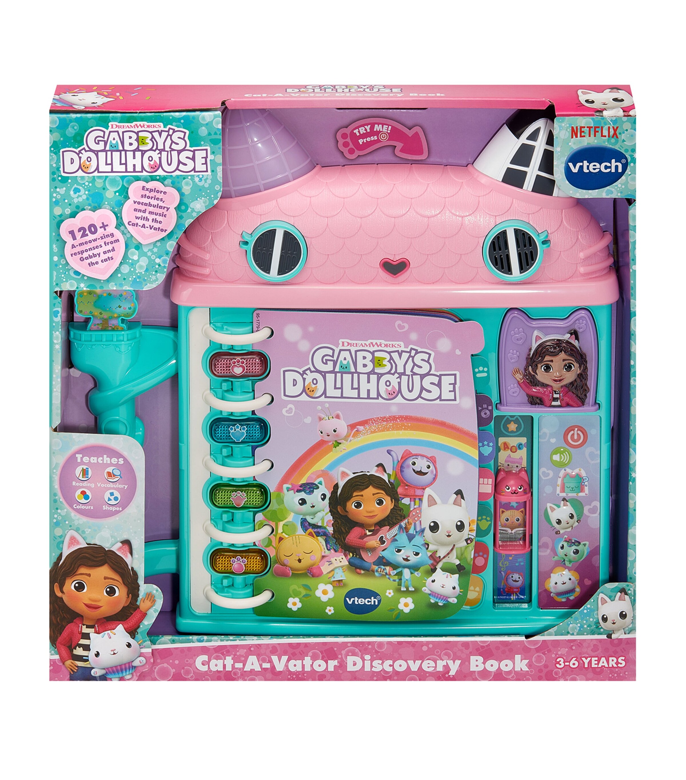 Gabby's Dollhouse: Cat-a-Vator Discovery Book MULTI Image 5