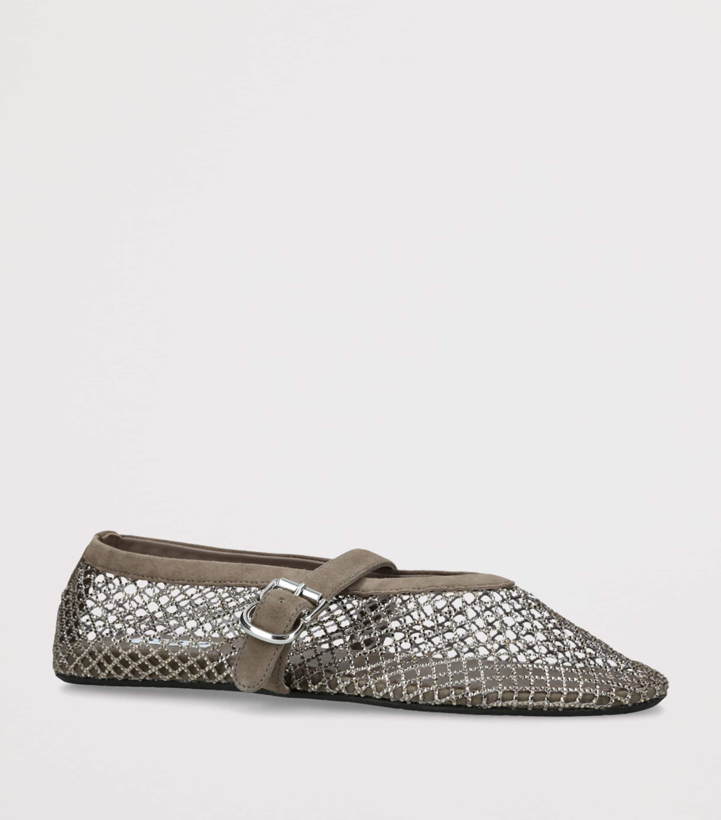 Mesh Ballet Flats SILVER Image 3