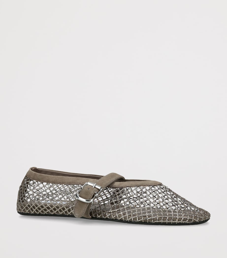 Mesh Ballet Flats SILVER Image 3